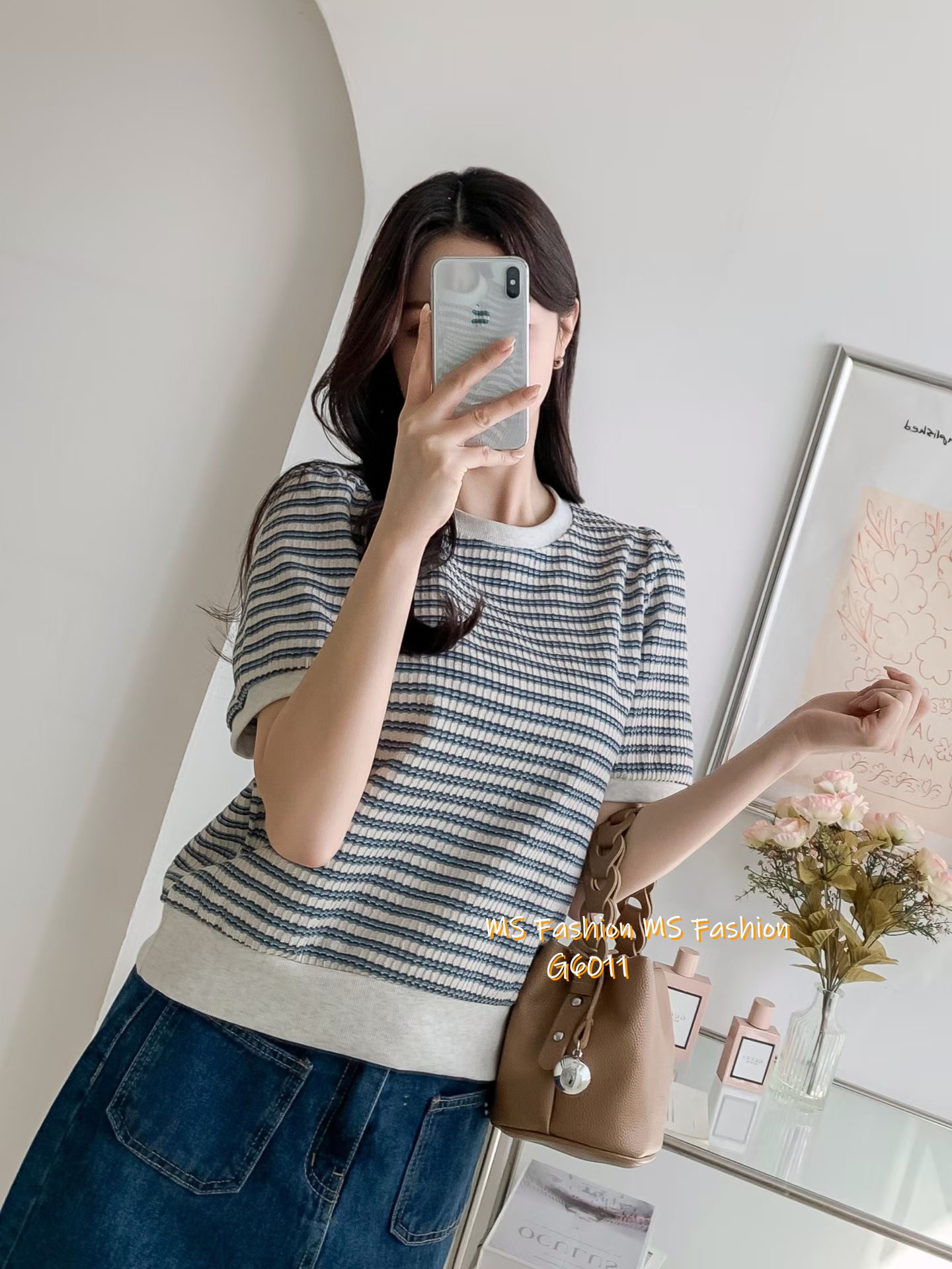 G6011 韓國🇰🇷靚色橫間top