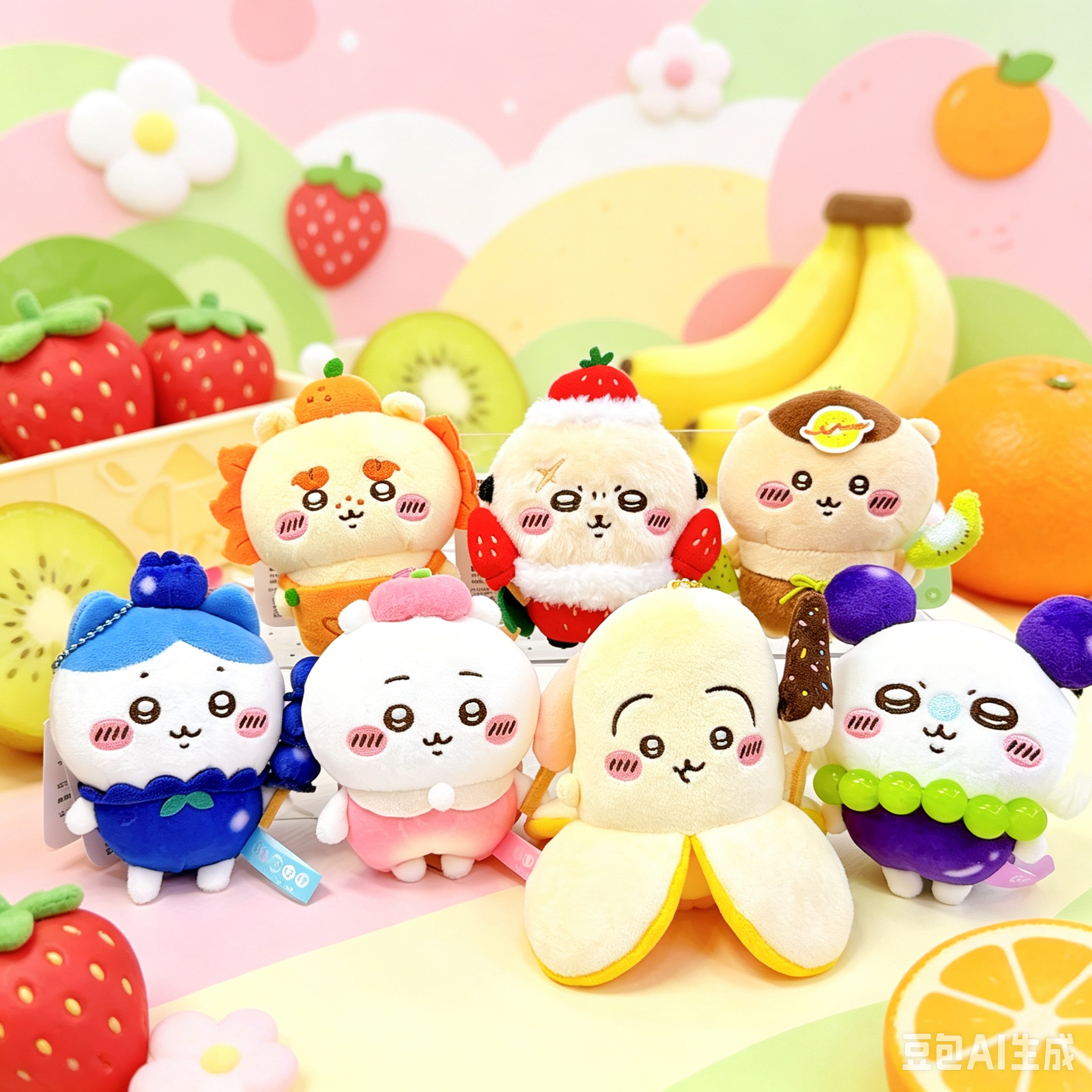 日本直送chiikawa 扮水果系列新款公仔掛飾