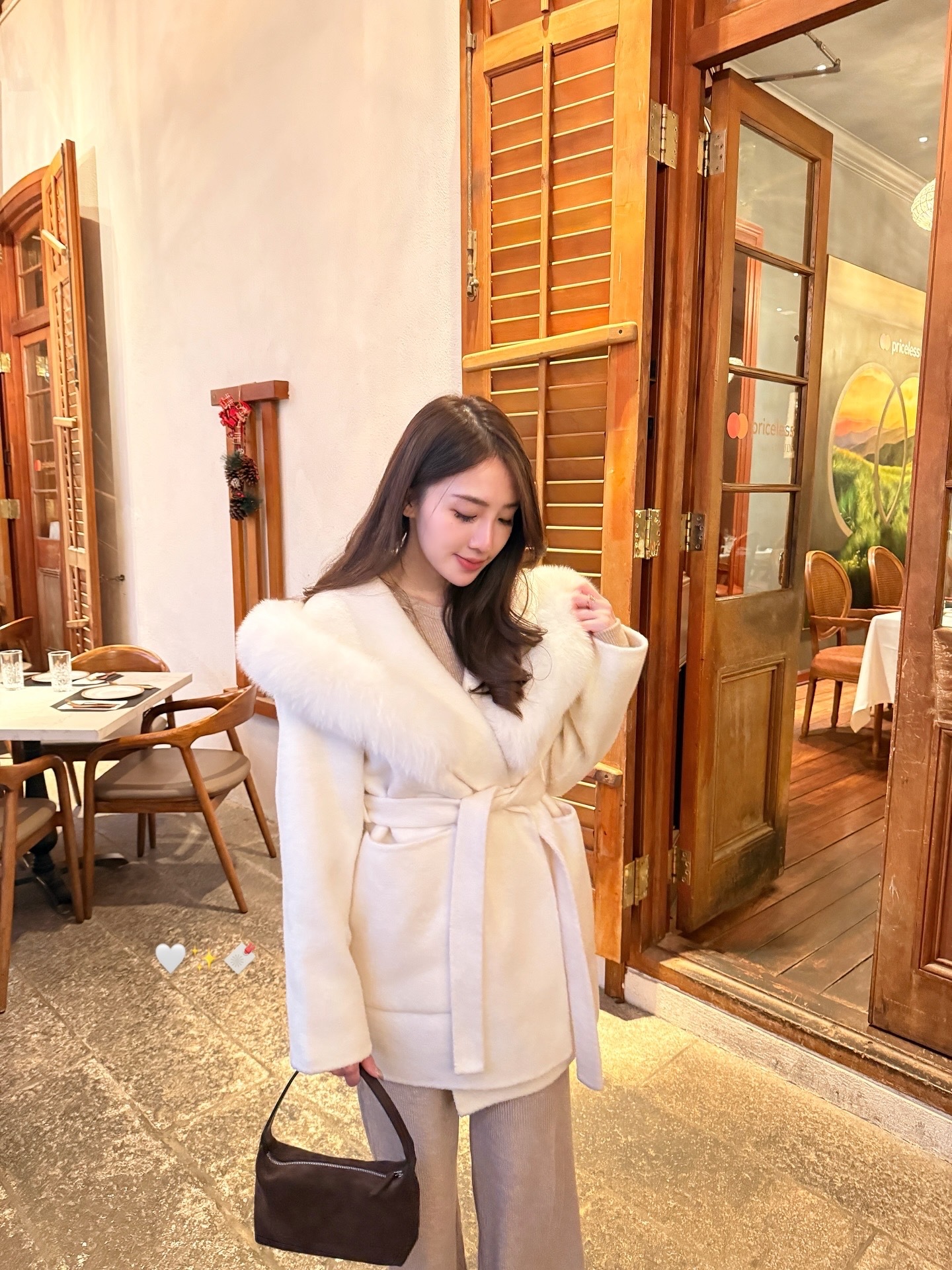 TheSand自訂款 - 🩶手工製Sagefur大毛領羊毛大衣