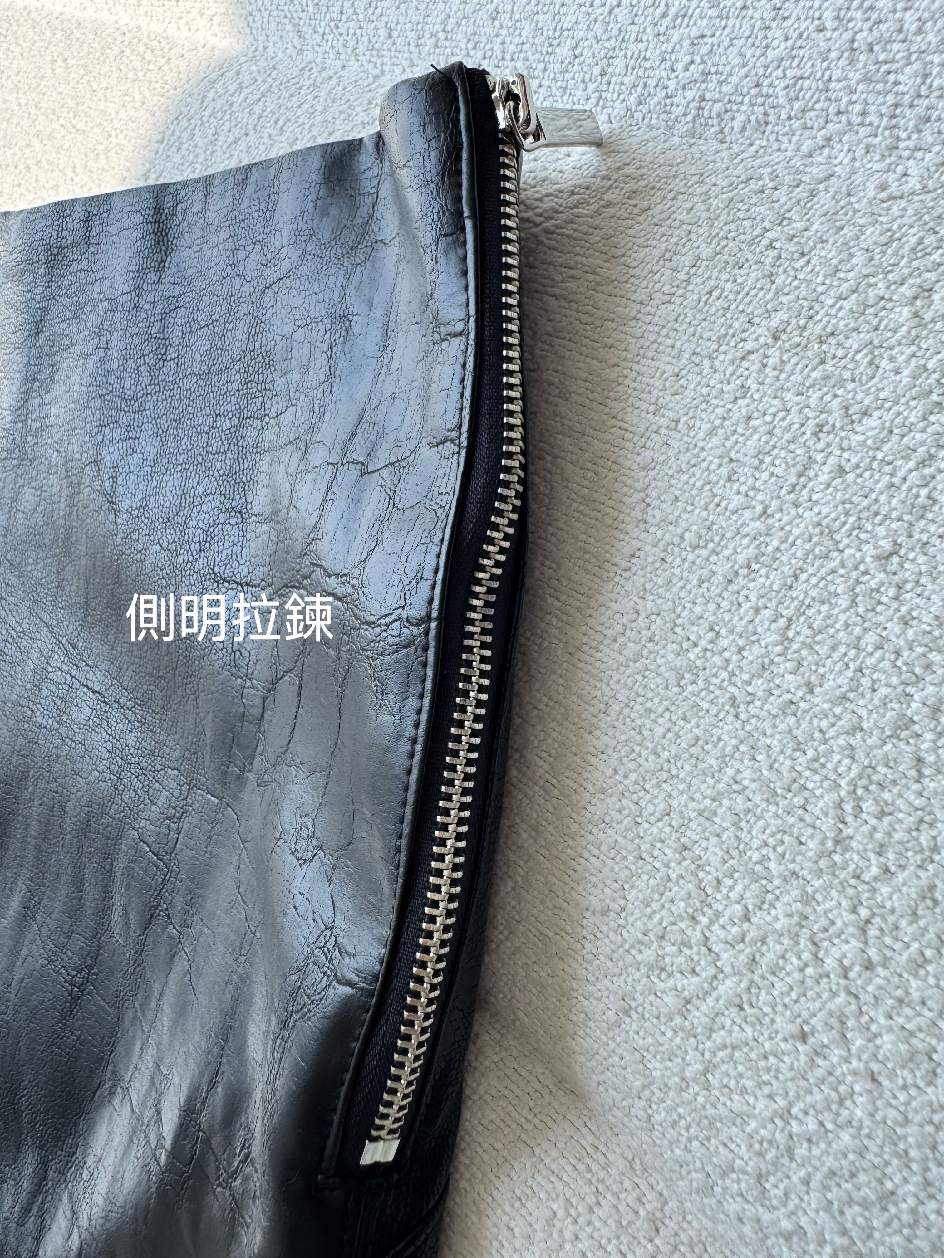 Elegant Faux leather pencil skirt