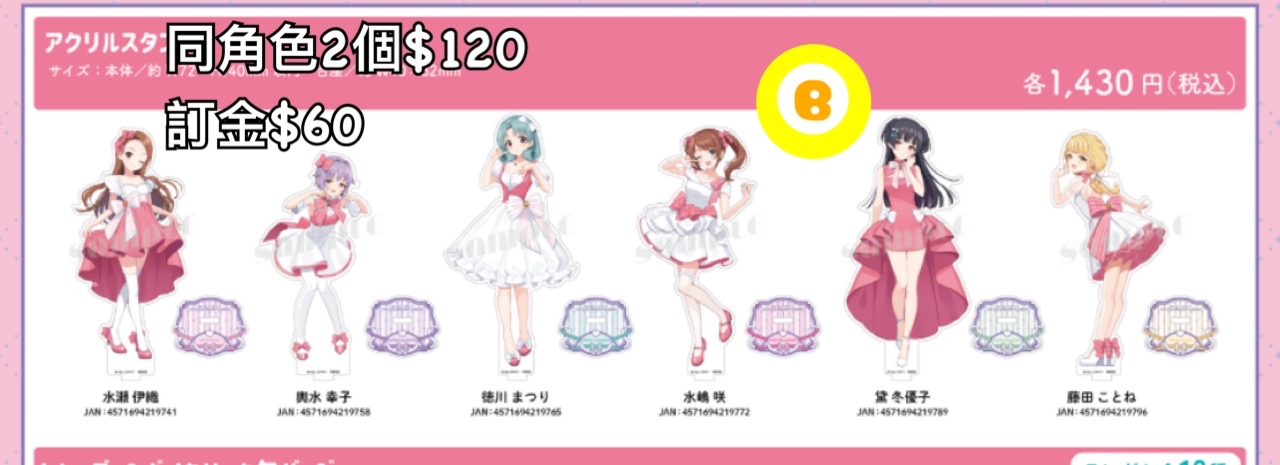 Preorder預訂6/2026年偶像大師立牌