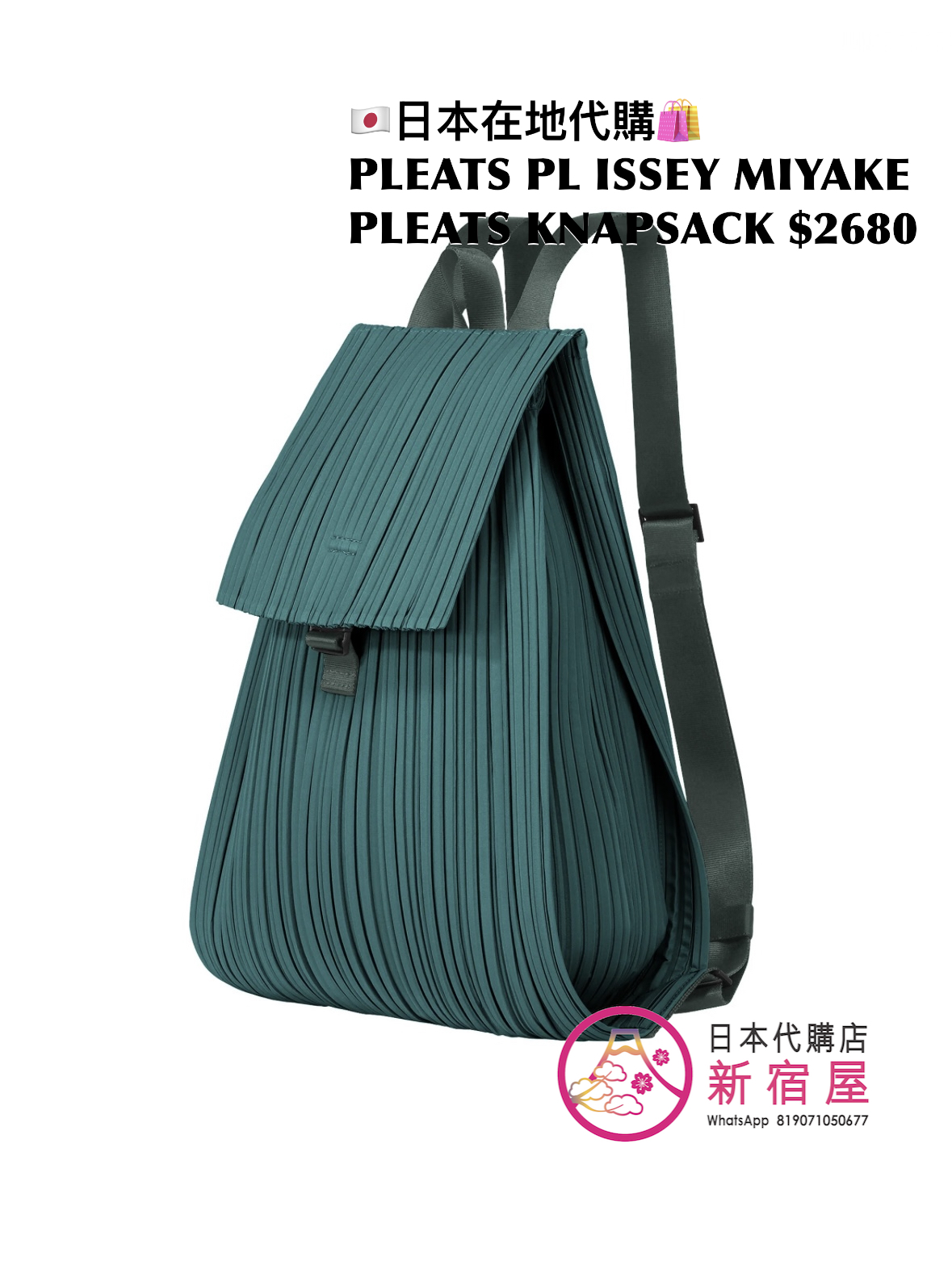 PLEATS PLEASE ISSEY MIYAKE PLEATS KNAPSACK 