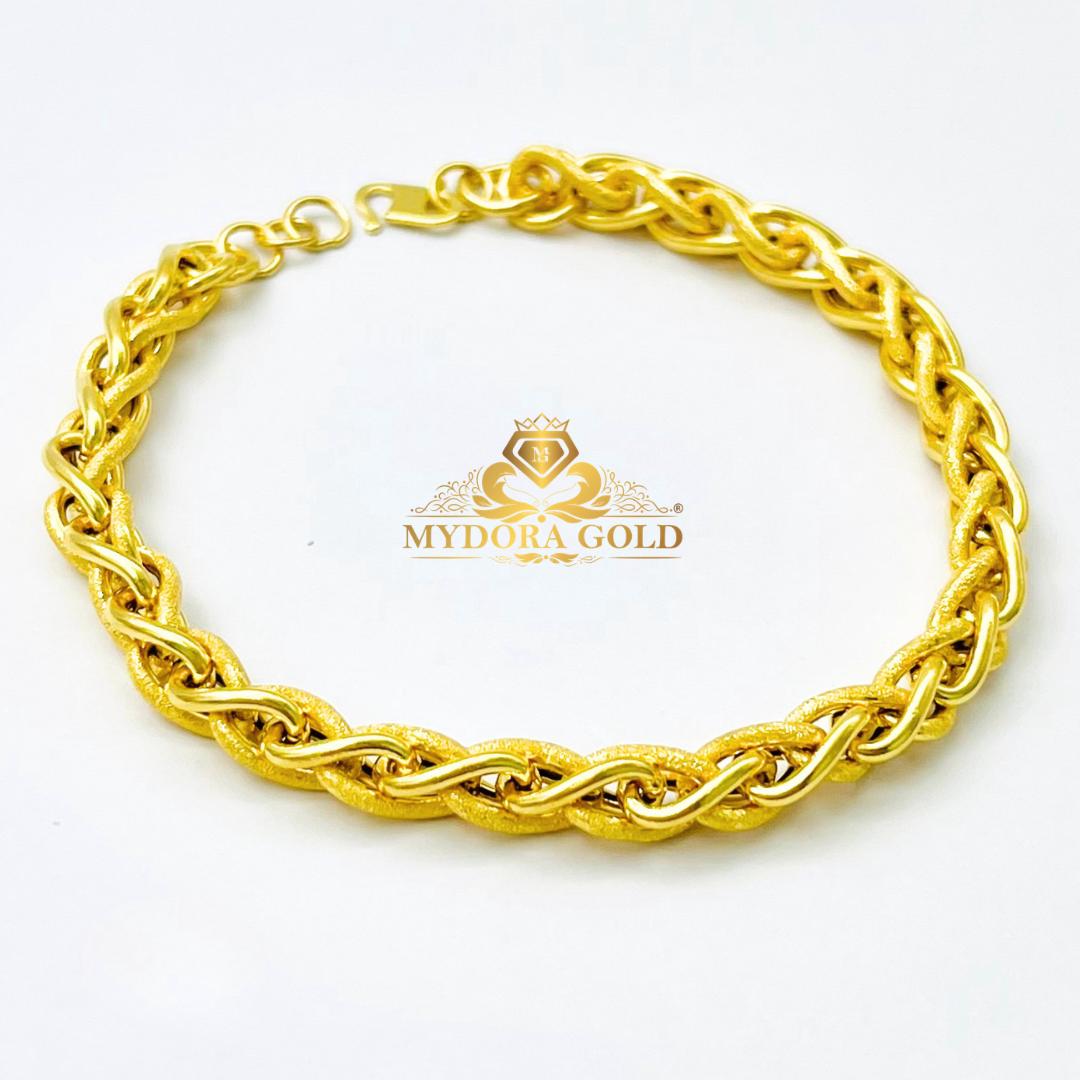 MYDORA Rantai Tangan Pintal Rapunzel Pasir l EMAS 916/22K