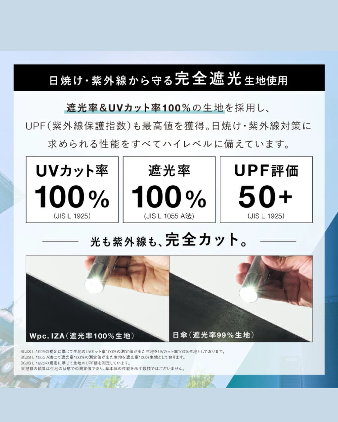 日本代購【 日本直送  Wpc. IZA 極強抗風 100%遮光降溫 晴雨 兩用 手動  縮骨傘 | 縮骨遮 |  Wind Resistance 100% Shading Umbrella 】﻿