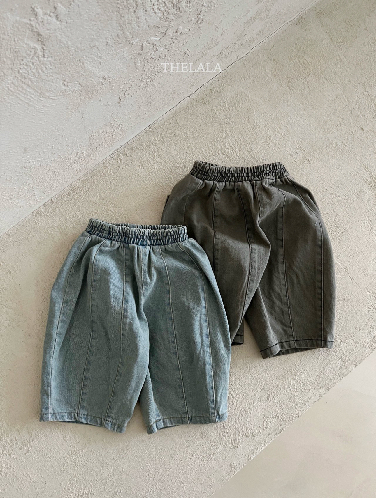 🌸預訂 韓國直送🌸🇰🇷THELALA兩色洗水闊腳直筒牛仔褲