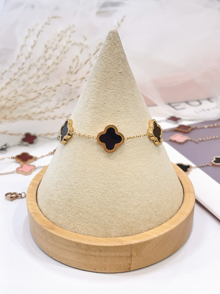 边边不同色四叶草钛钢手链🍀