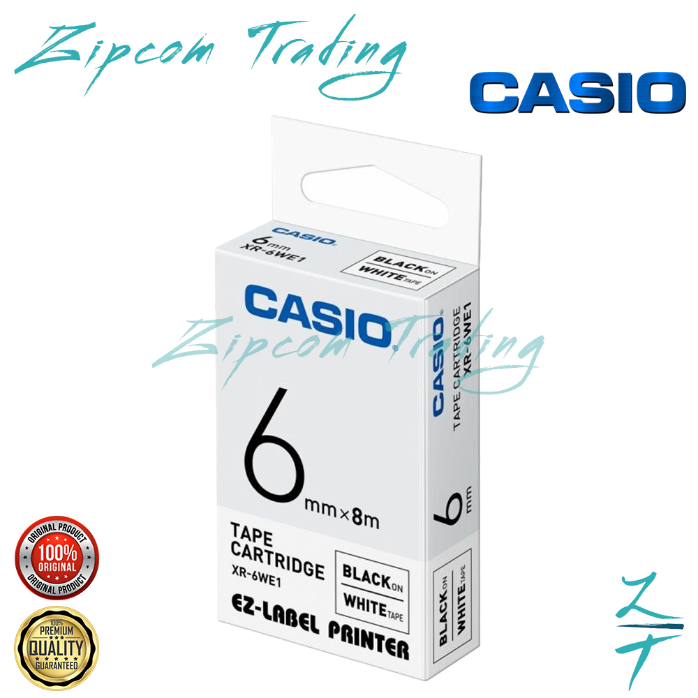 Casio EZ-Label It Printer Tape Cartridge (6mm,9mm,12mm,18mm,24mm)