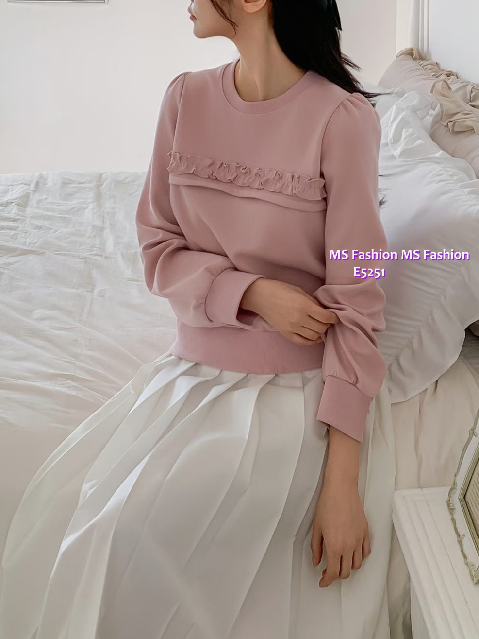 E5251 簡約有款ruffle top