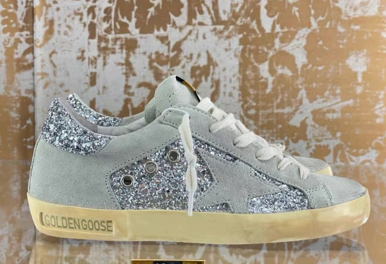 訂貨📮 GGDB 銀閃拼冰灰色絨面 Sneaker Size 36/37/38/39