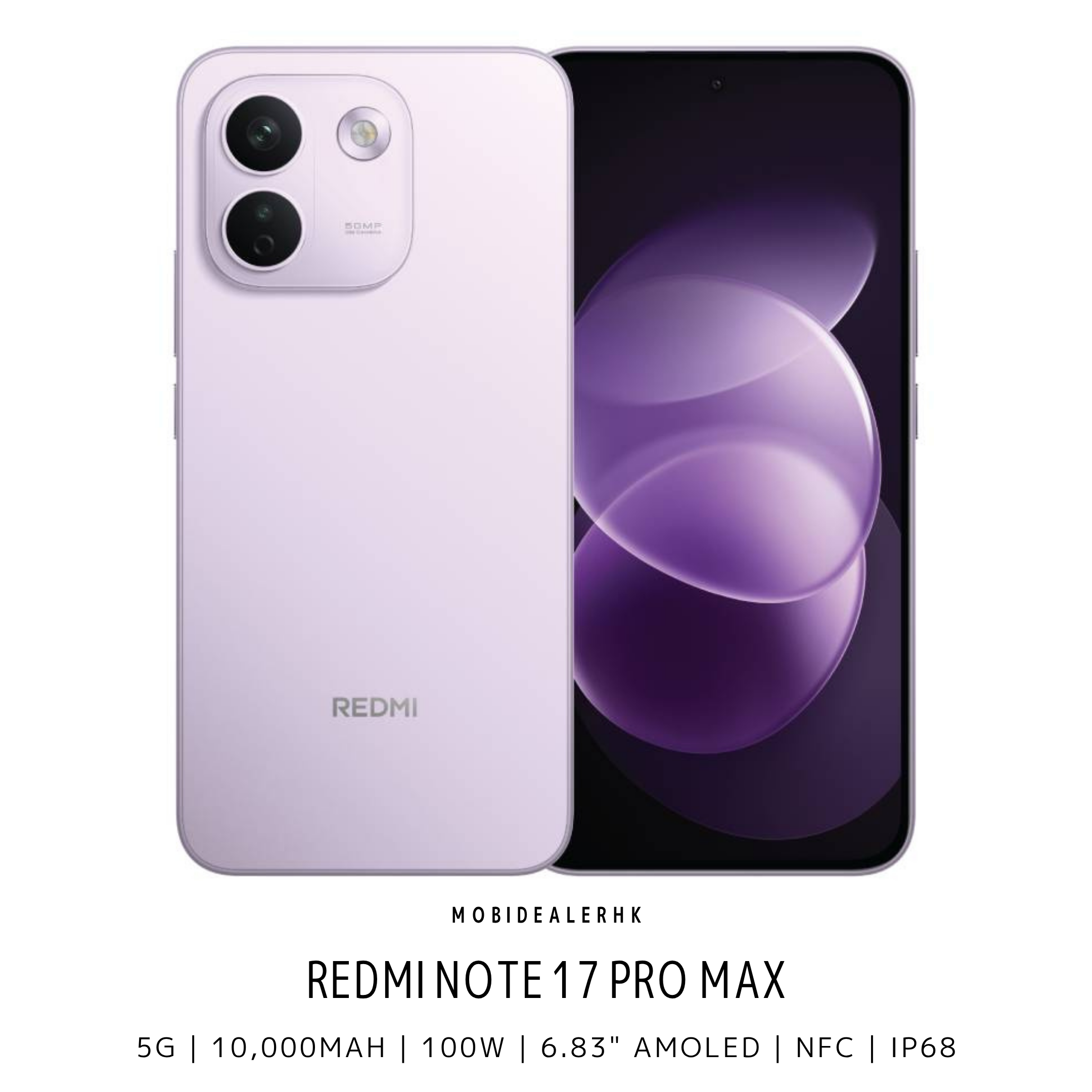 Redmi Note 17 Pro Max | 紅米 Note 17 Pro Max | 5G | 智能手機 | 10000mAh矽碳電池 | 100W快充 | 6.83"AMOLED | IP68防水