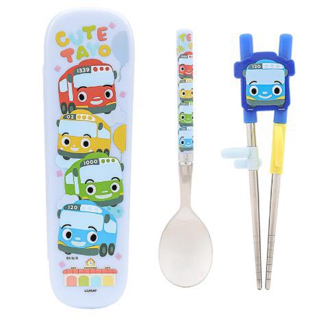 韓國直送🇰🇷-Tayo 匙羹 +筷子連收納盒餐具套裝