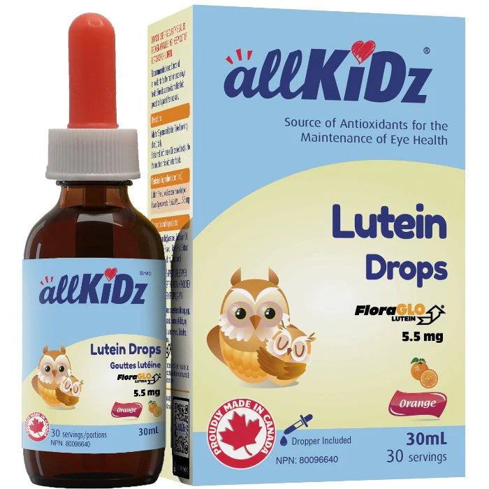 加拿大直送  🇨🇦 allKiDz 🦉貓頭鷹葉黃素滴劑 30mL allKiDz 兒童葉黃素滴劑 橙味🍊 