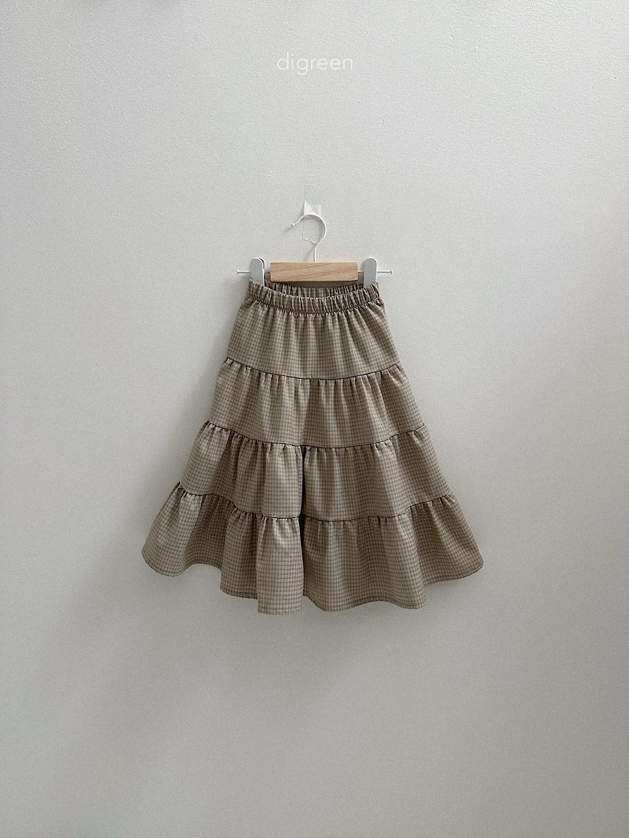 Digreen | check ruffle skirt 