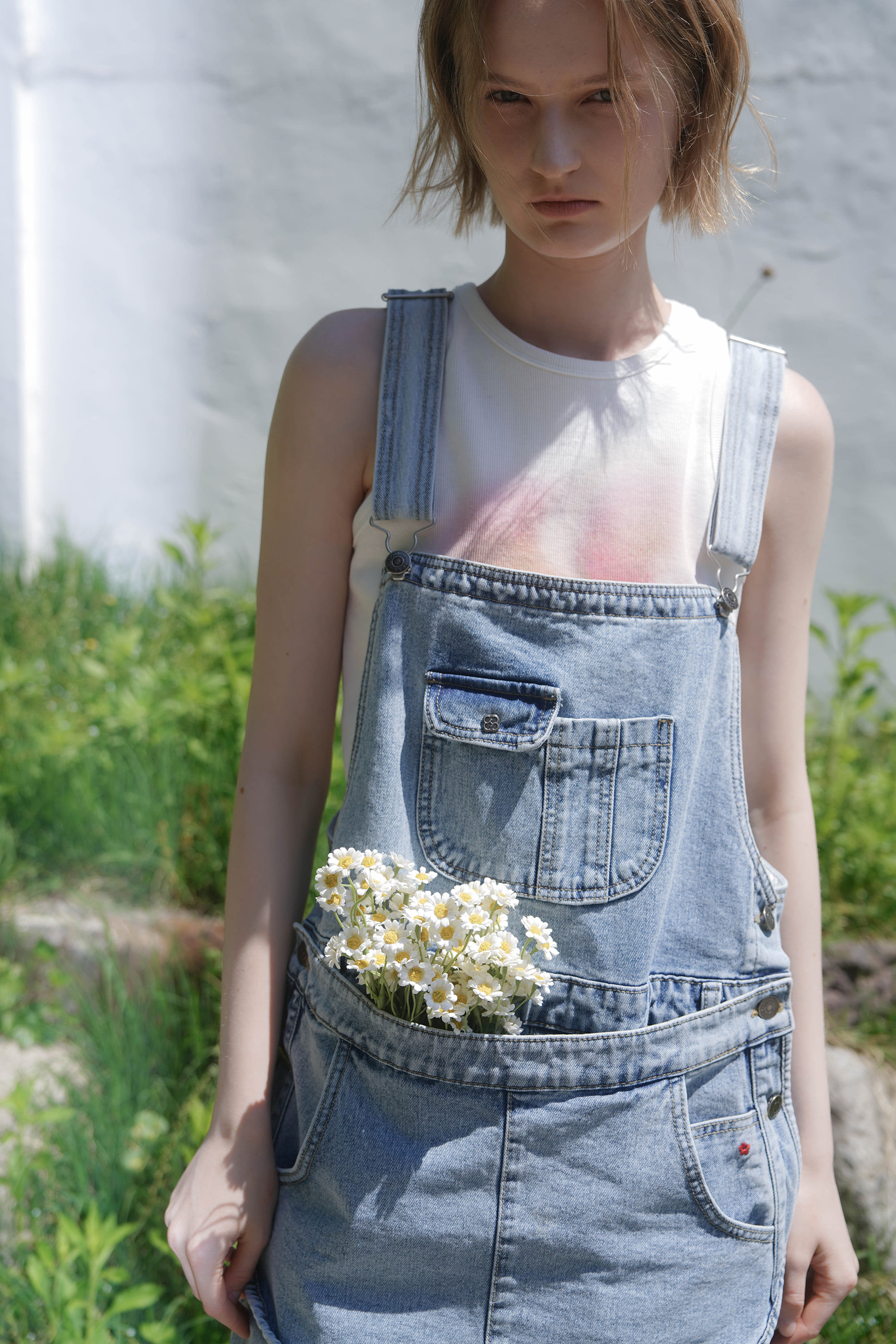 韓國🇰🇷設計品牌Heeari | Maggie Layered Denim Overall Pants