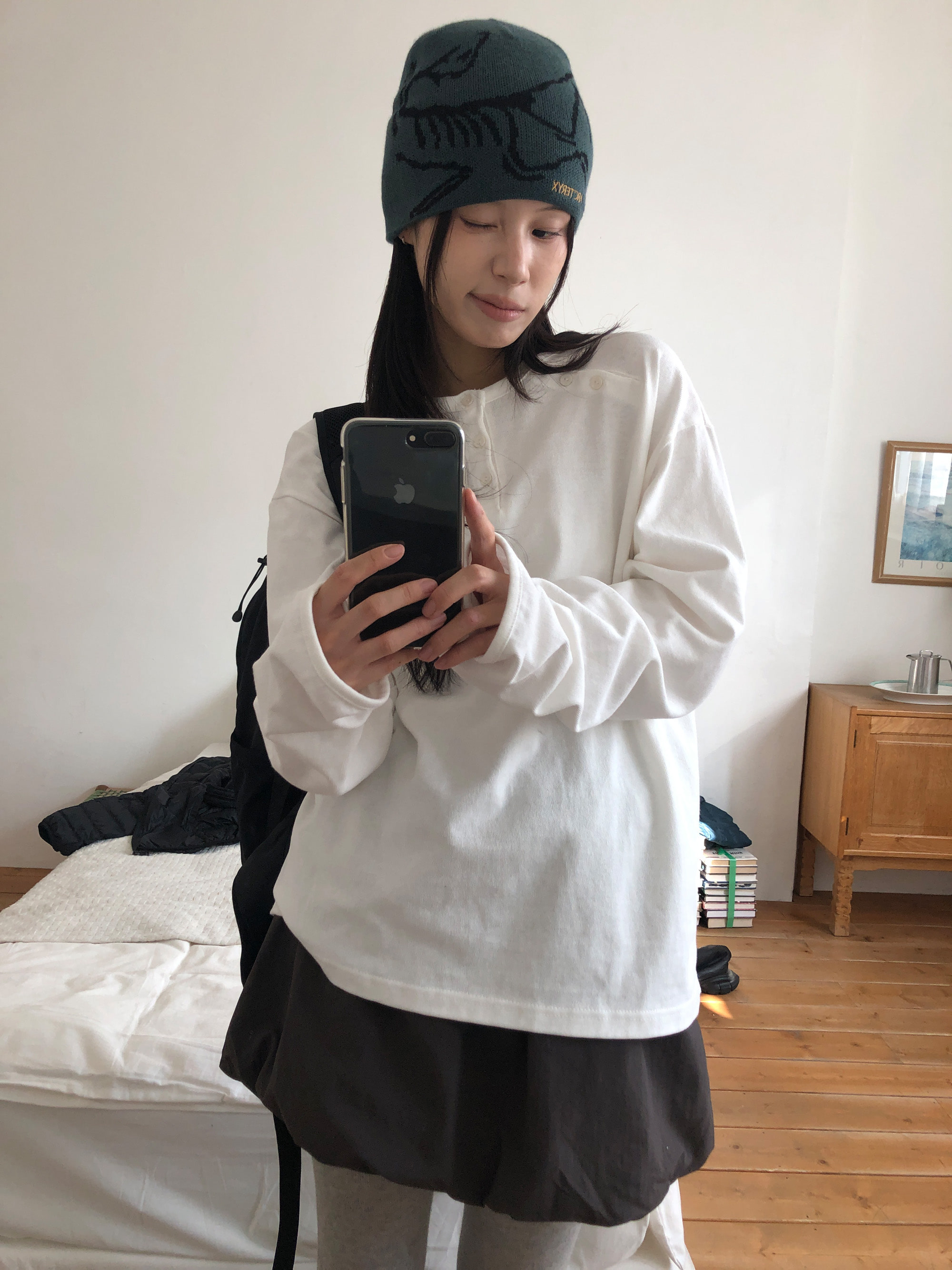 Asymmetric Button Long Sleeve