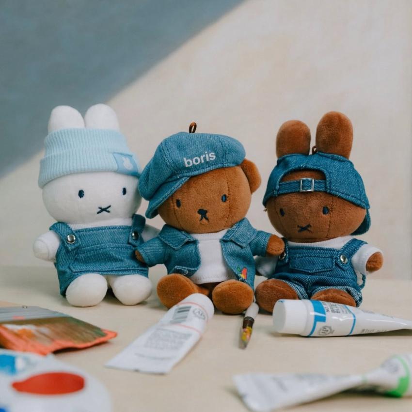 救救3小兔B行動 新登場 [韓國直送] Miffy in Seoul 牛仔公仔/掛件匙扣