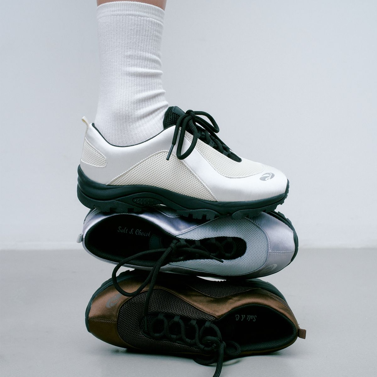 [SALT&CHOCOLATE] Arc Sneakers 3cm (4色)