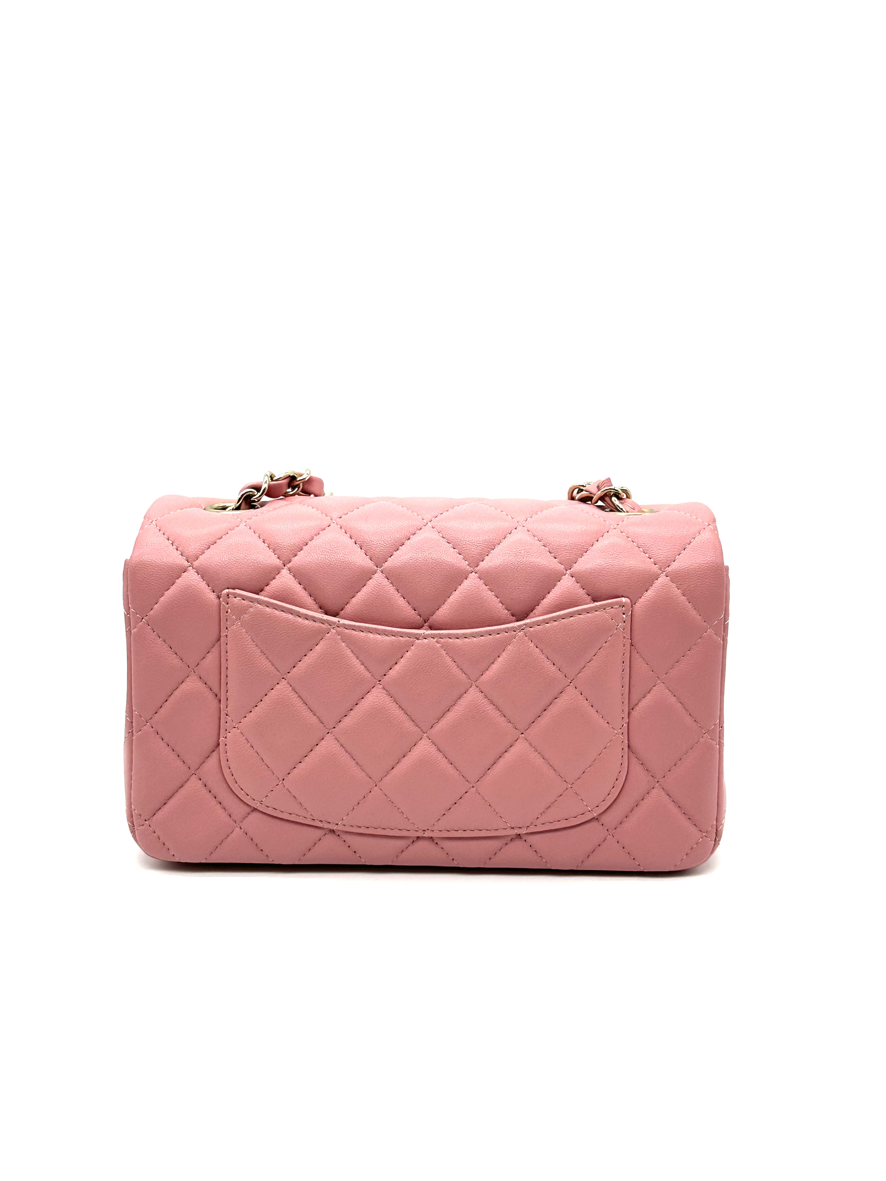 Pre-Owned CHANEL Pink Matelassé Mini Flap Bag / Product Code: 26042107