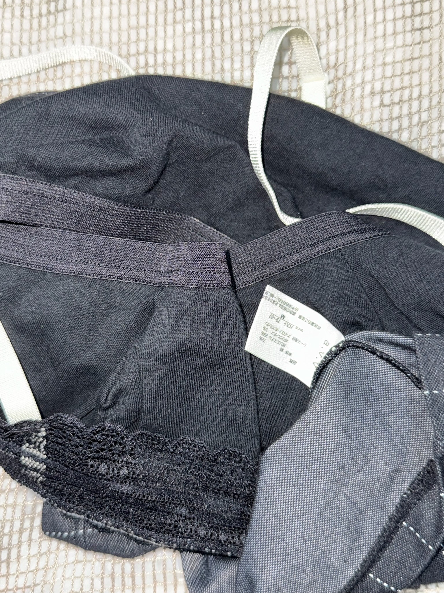 Lace-Trimmed Pinstripe Bustier-Style Cami