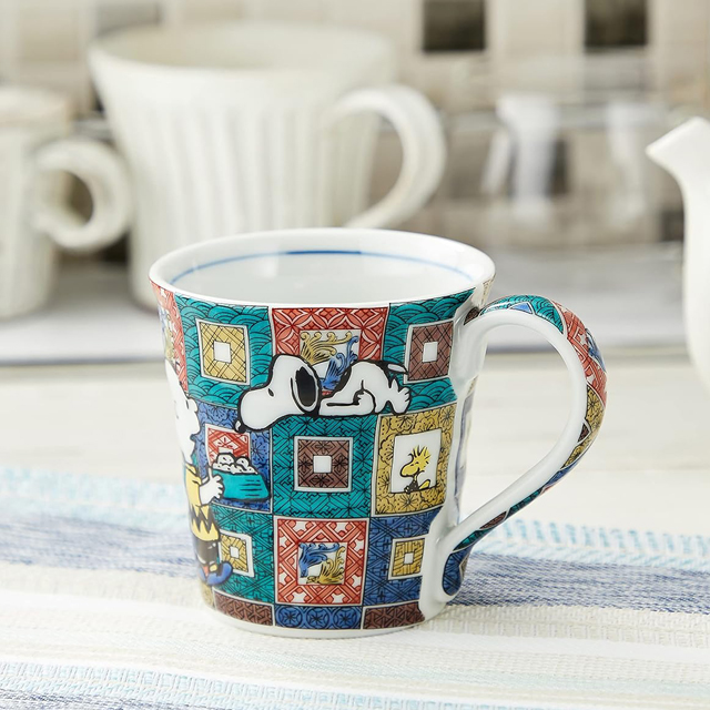 🔥🔥【日本製《SNOOPY》九谷燒山水圖案陶瓷杯】