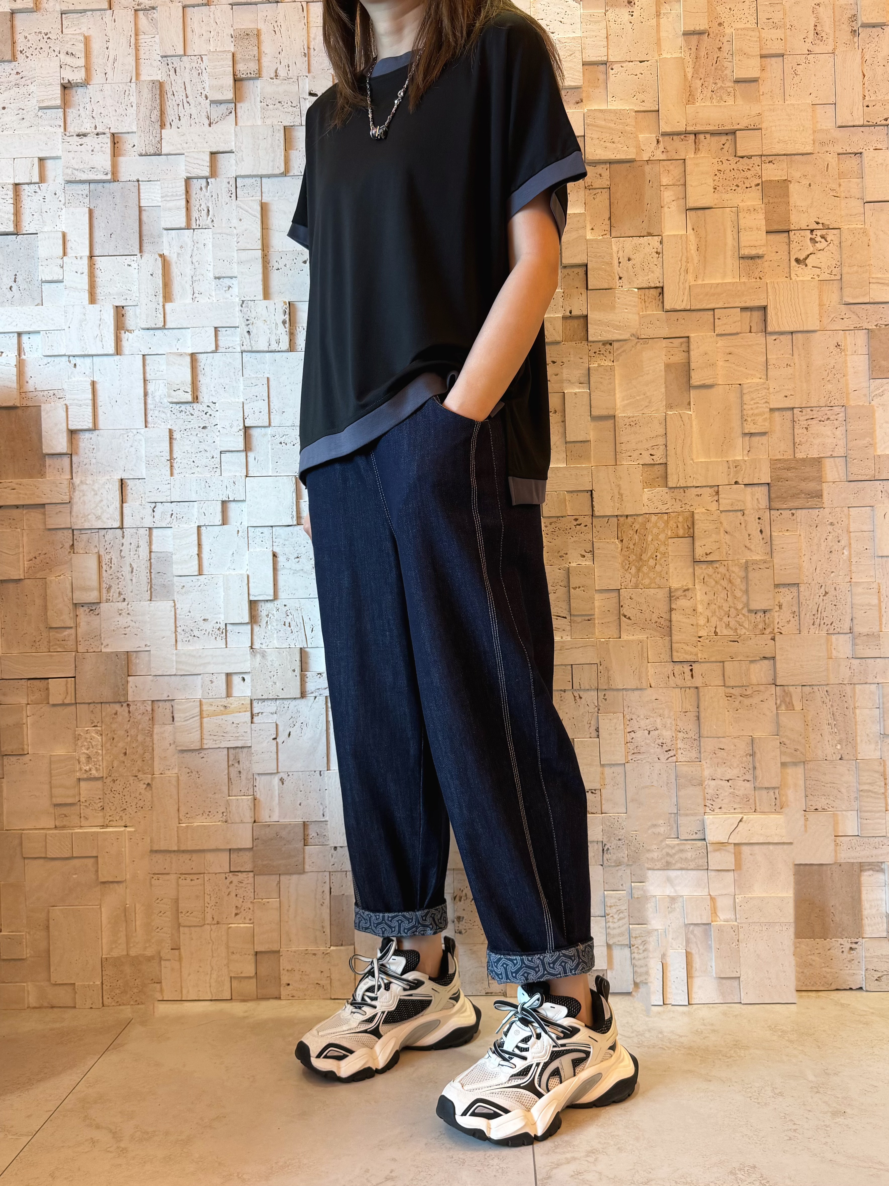 #2094 簡約撞色圓領Top 🔥