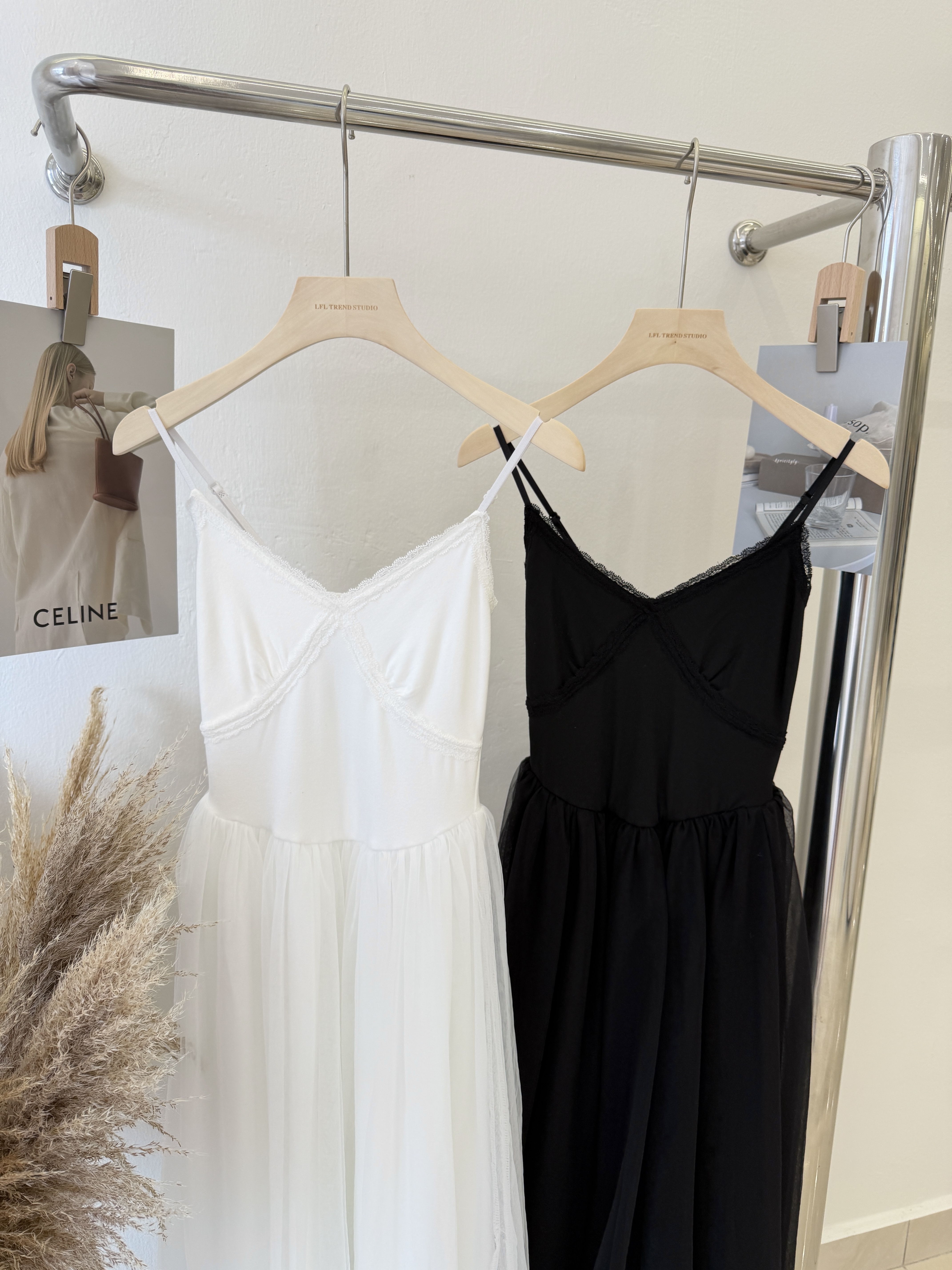 6677 仙气网纱吊带连身裙