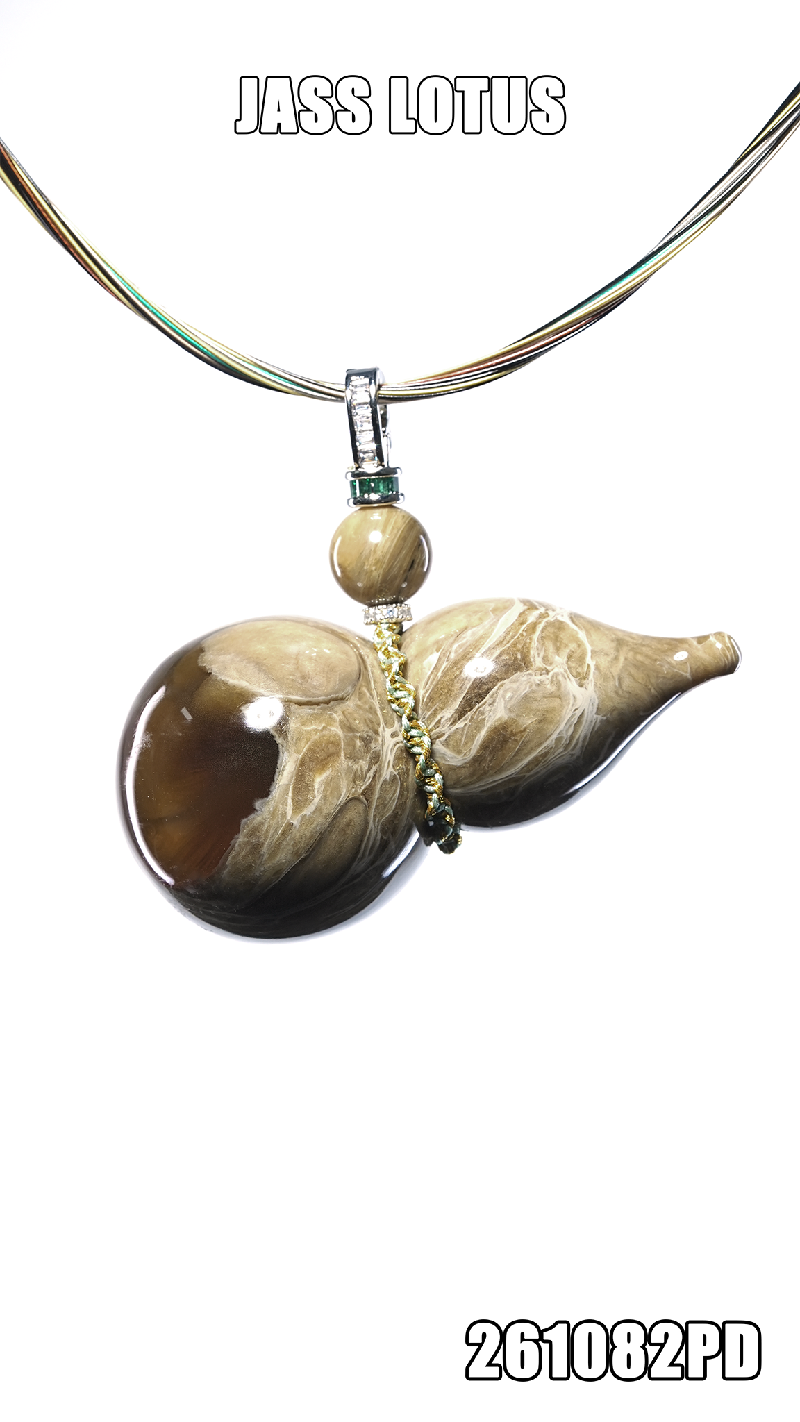 緬甸天然琥珀瓷白根蜜溶洞珀葫蘆吊墜