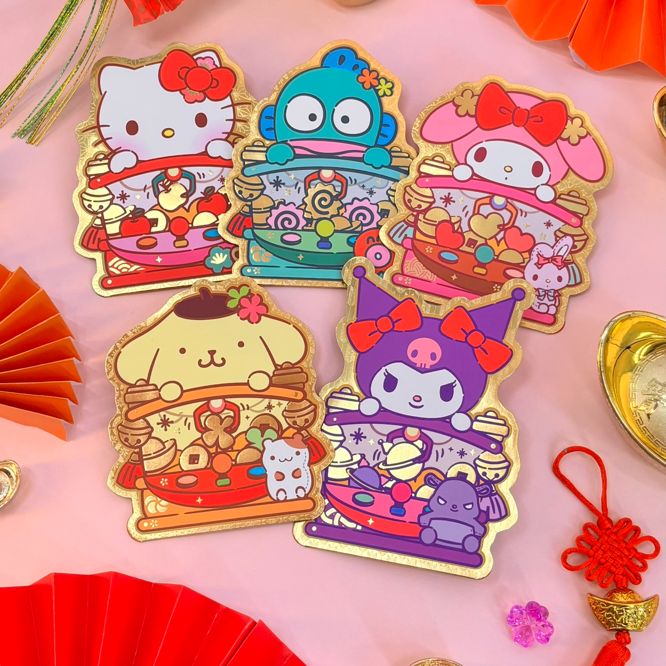 My Melody CNY Red Pocket (6pcs./ Pack) "新春夾公仔機" 造型燙金大利是封 (6個/包) 