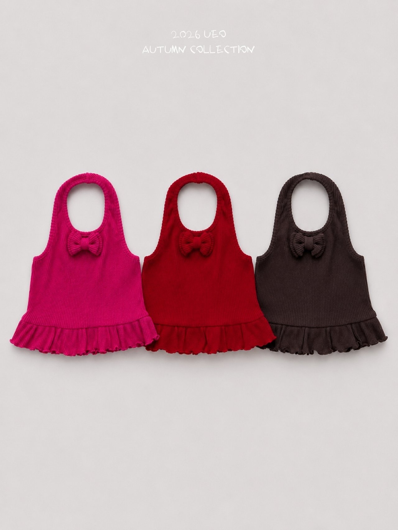Girls | Ribbon Frill Halter Neck