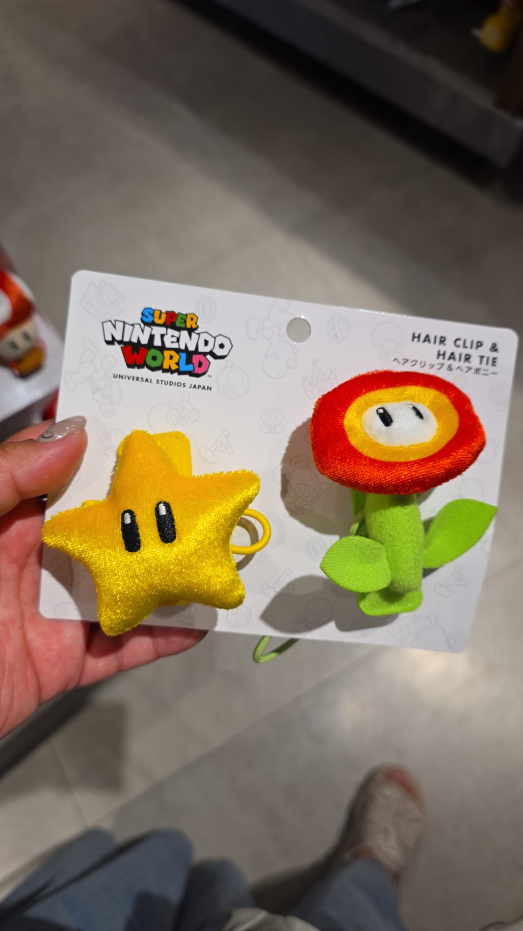 mario hair clip & hair tie