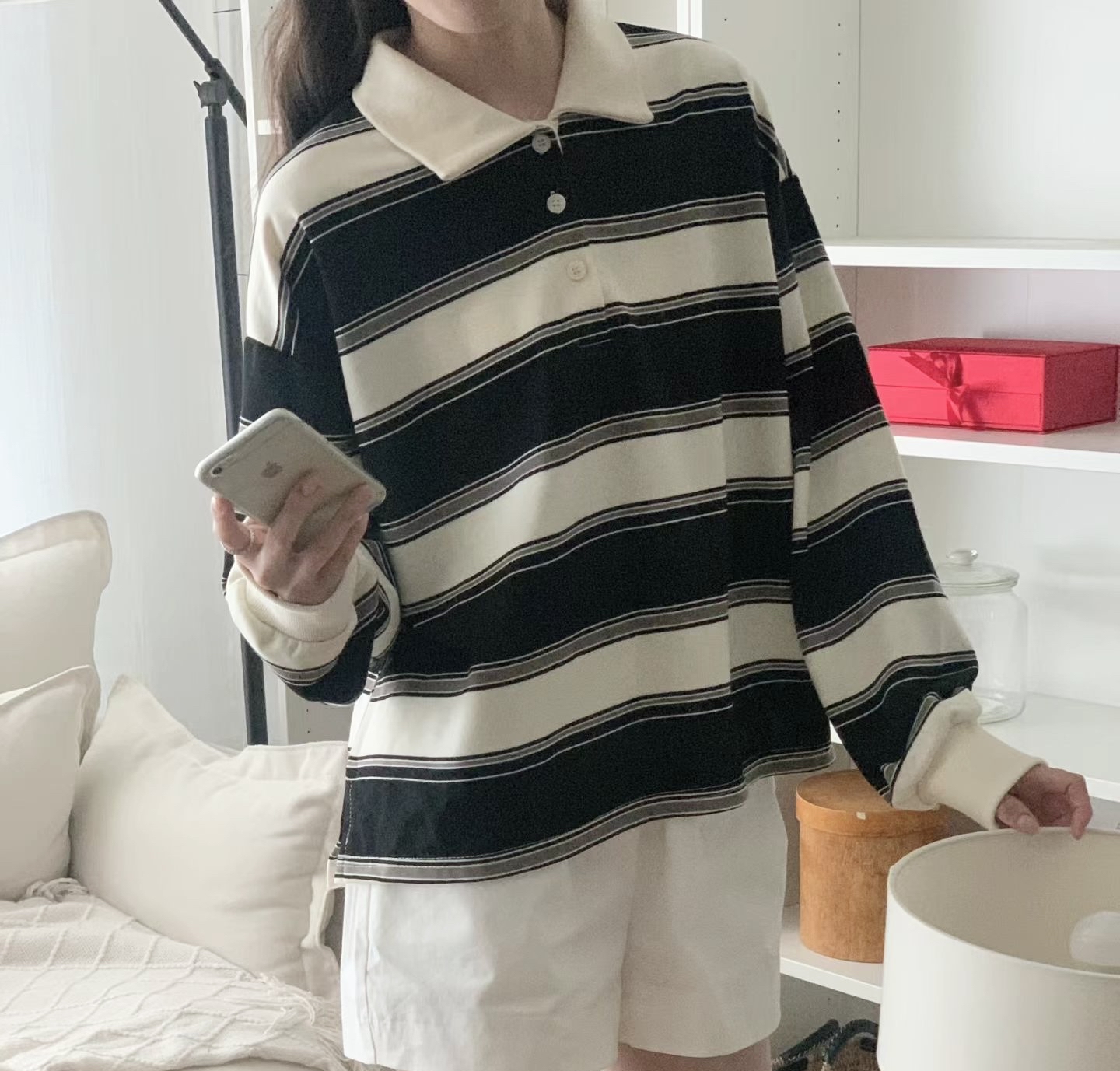 🍂Fall Pre order🍂 橫間Polo領Top