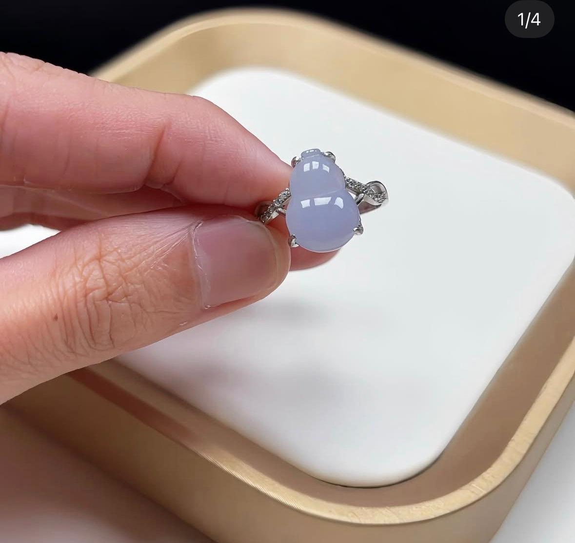 冰紫葫蘆純銀戒指