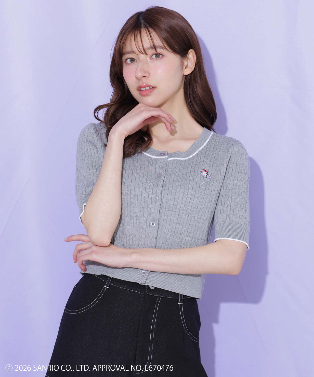 🎀【預訂】 JILL by JILL STUART Tiny Chum Collaboration Cardigan - Gray