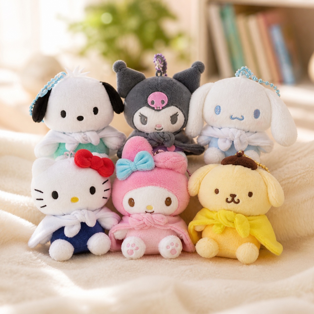 預訂 | 韓國版 Sanrio 小披風公仔鎖匙扣 8cm