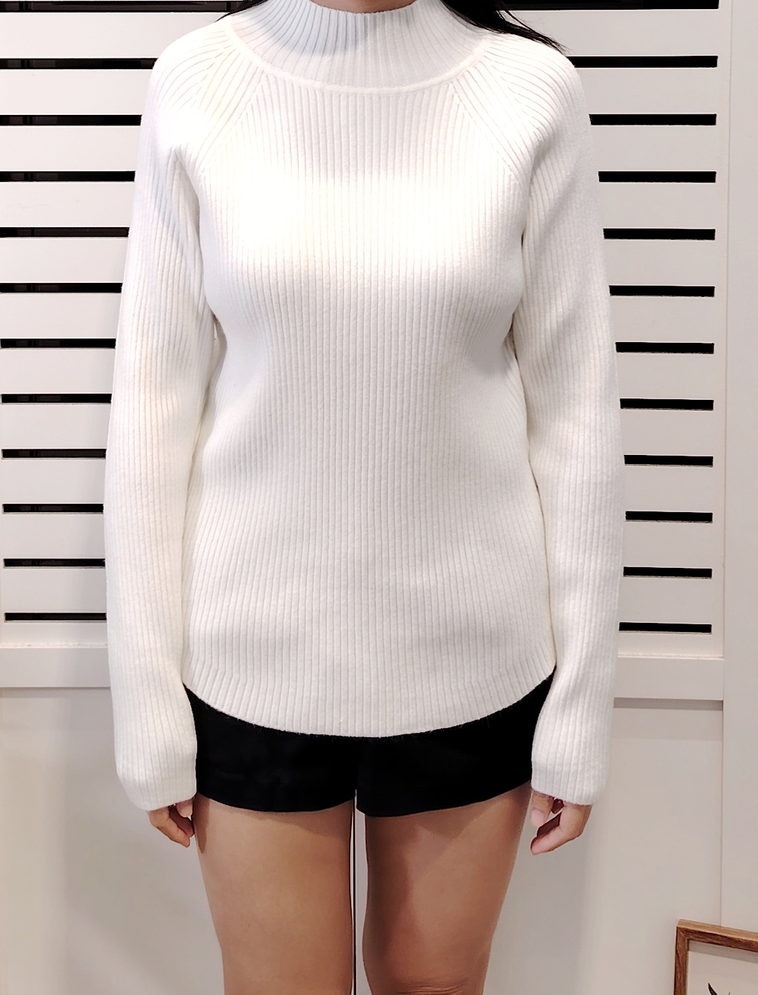 S1215 High Neck Long Sleeve Knit Wear