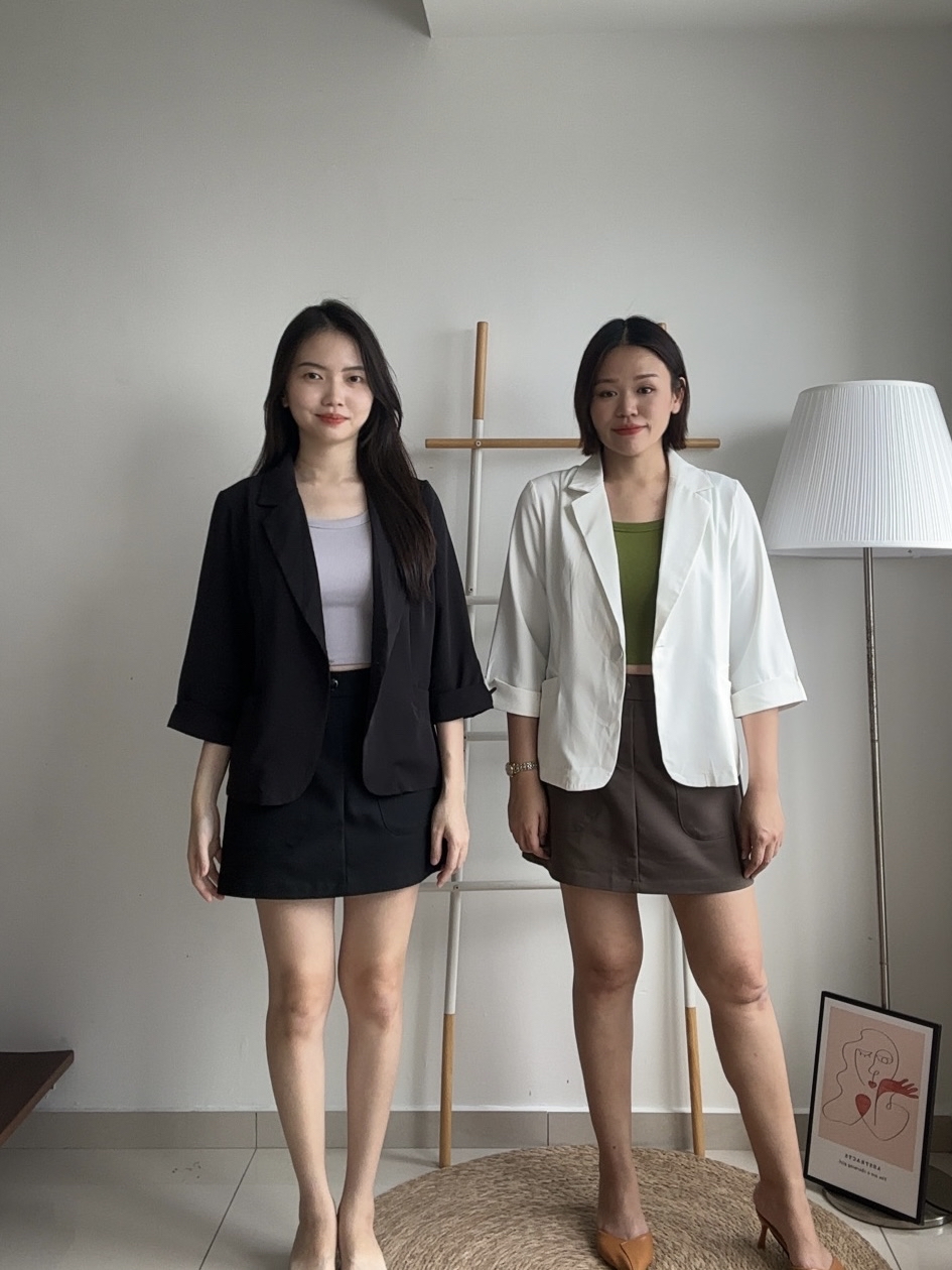 T4198 Half Sleeve Blazer - 3 Colors 