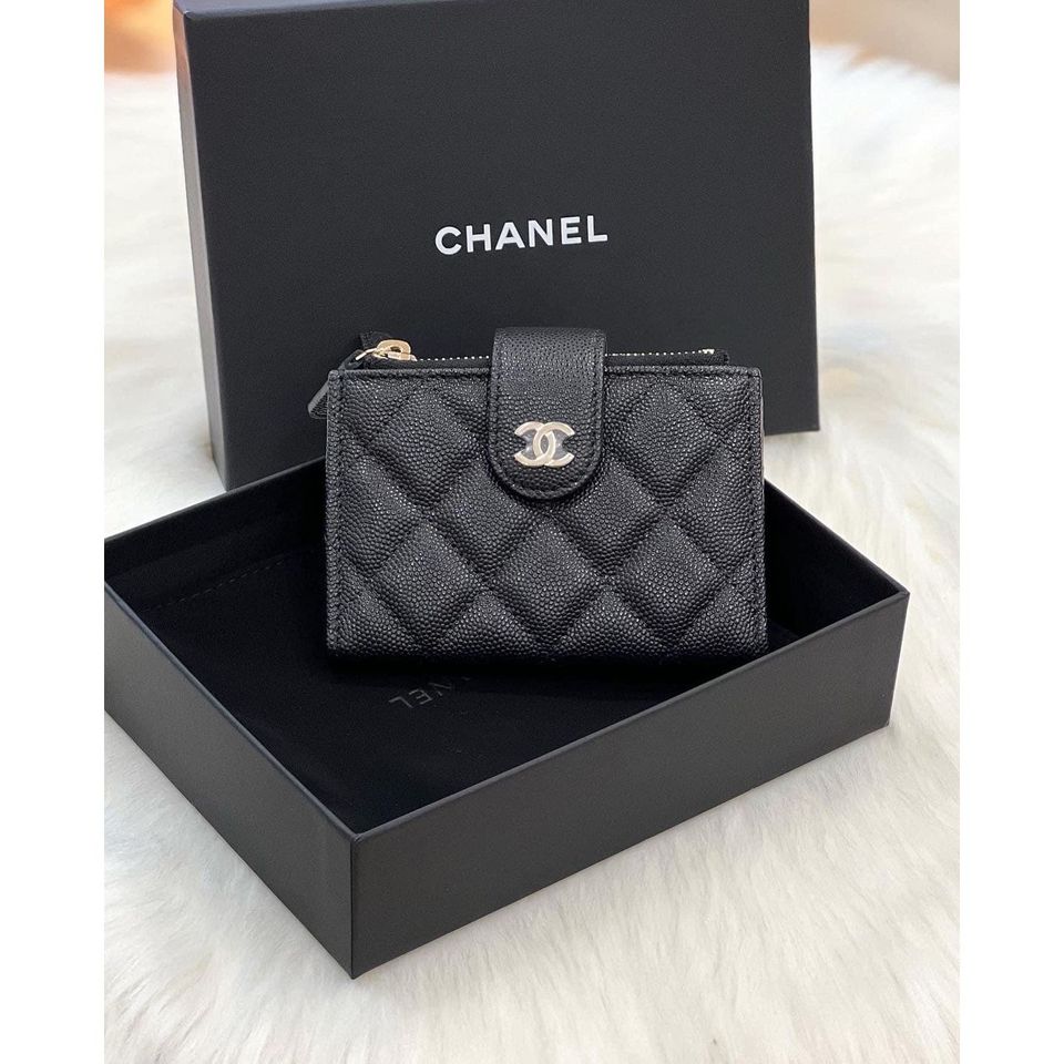 Chanel Matelasse Womens Coin Cases 2023 Cruise, Black