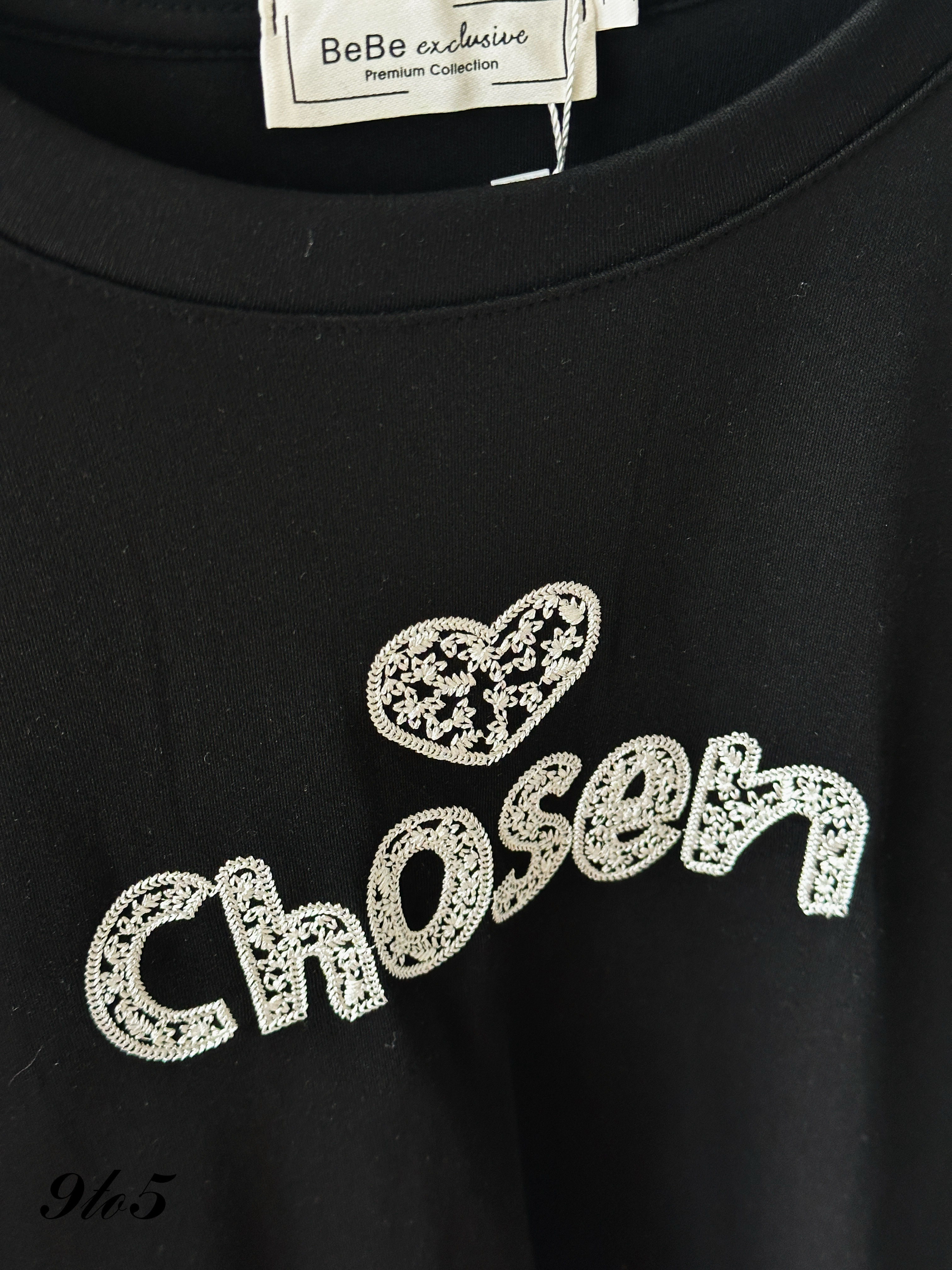 T4391 Embroidery Wording Tee - 4 Colors 