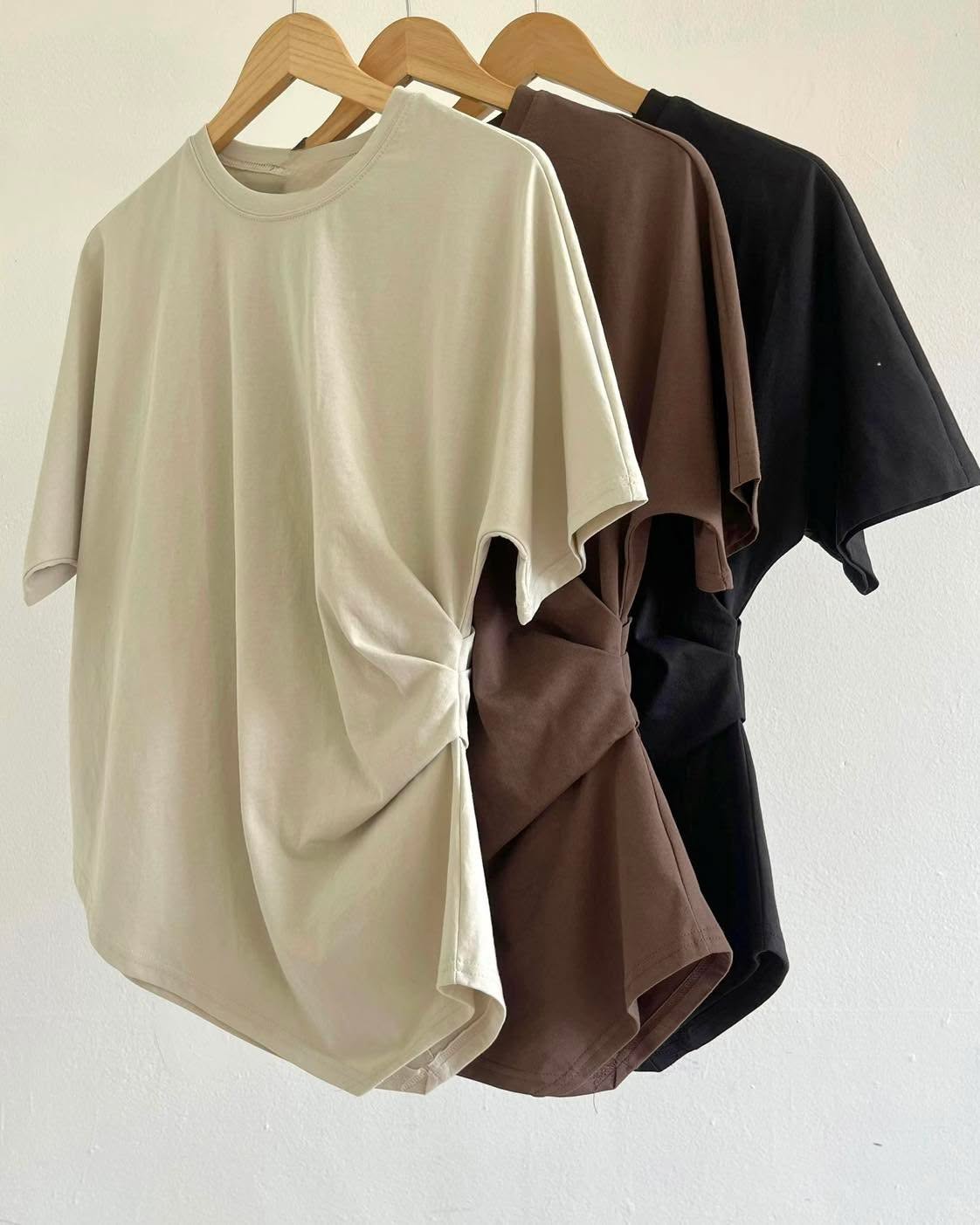 側邊抓褶 Tee 