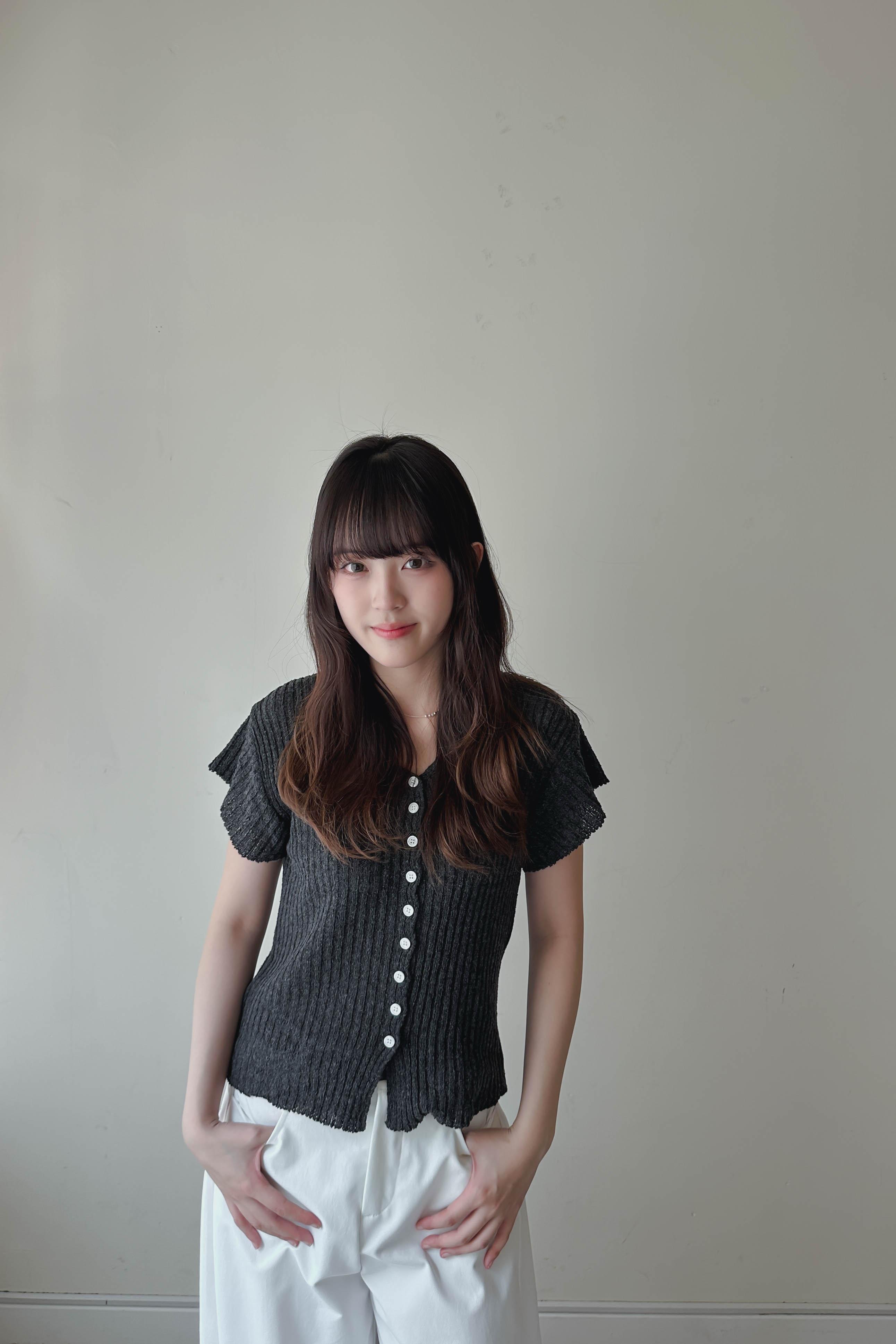 [顯瘦!] 針織V領排鈕上衣 (三色入)