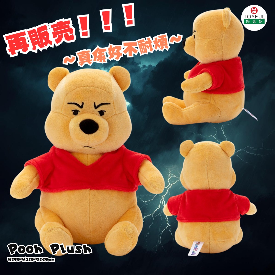 [訂購] [日本直送] FUNNY FACE｜ 小熊維尼｜ 毛公仔 {TF2604008}