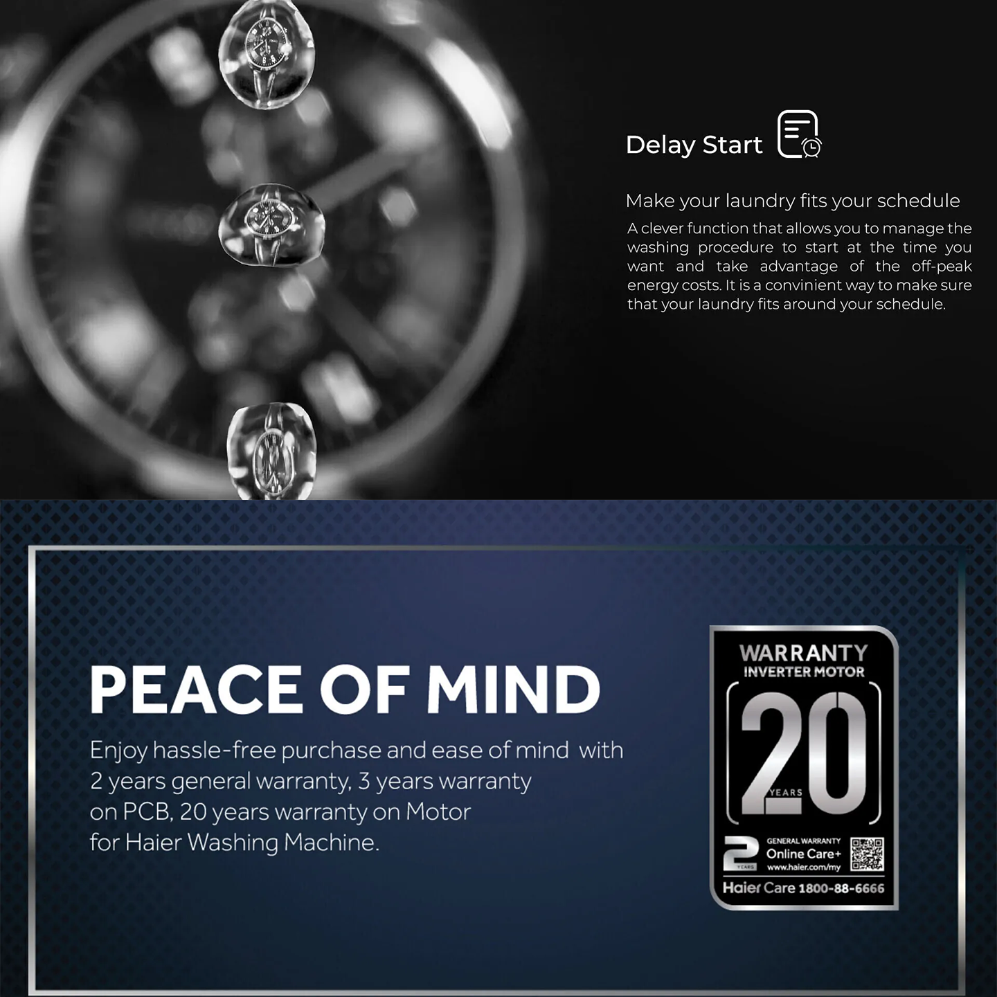 Haier 13kg/8kg Inverter Washer Dryer (HWD130-BP14959S8)