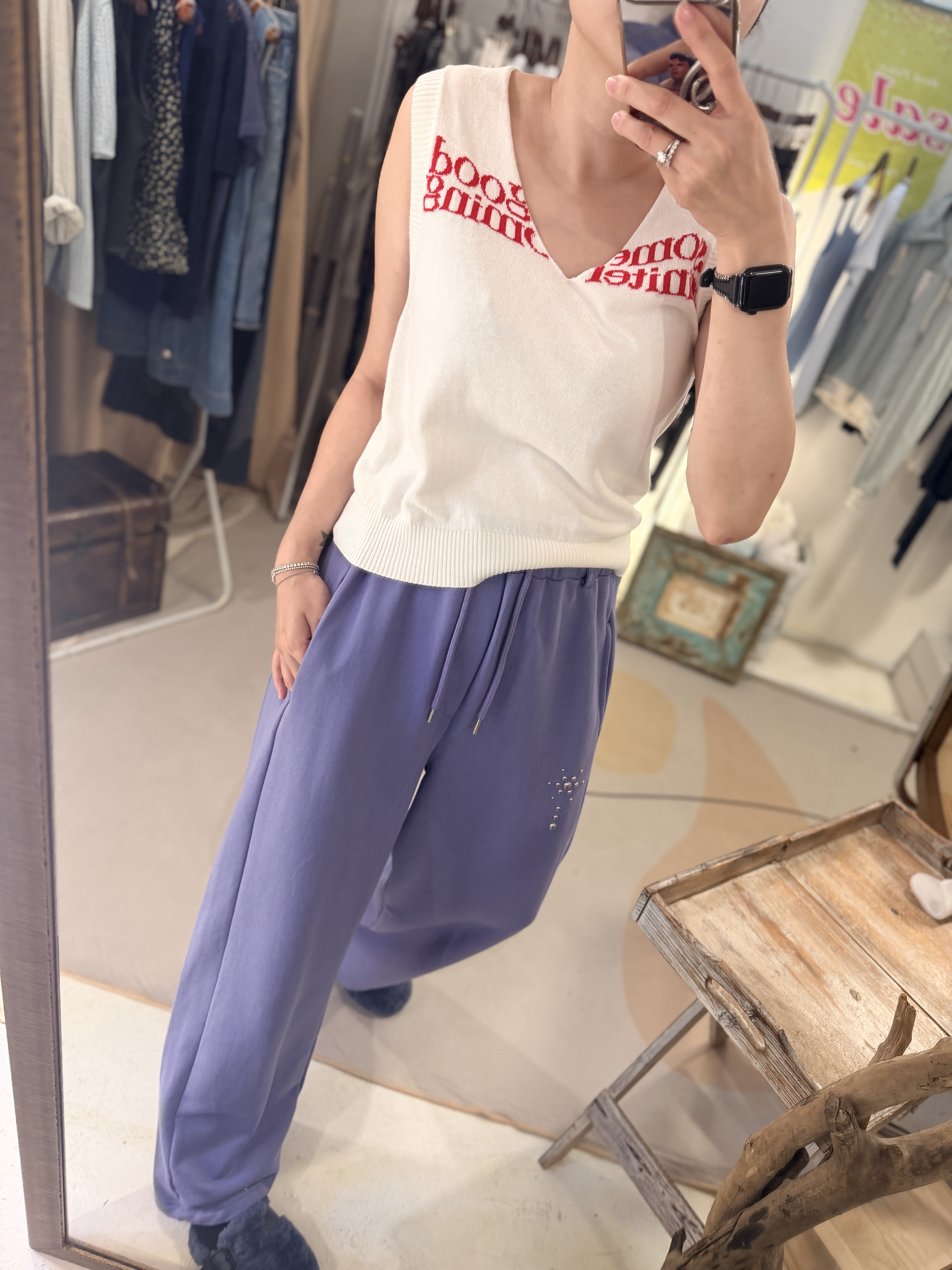 Message knit vest