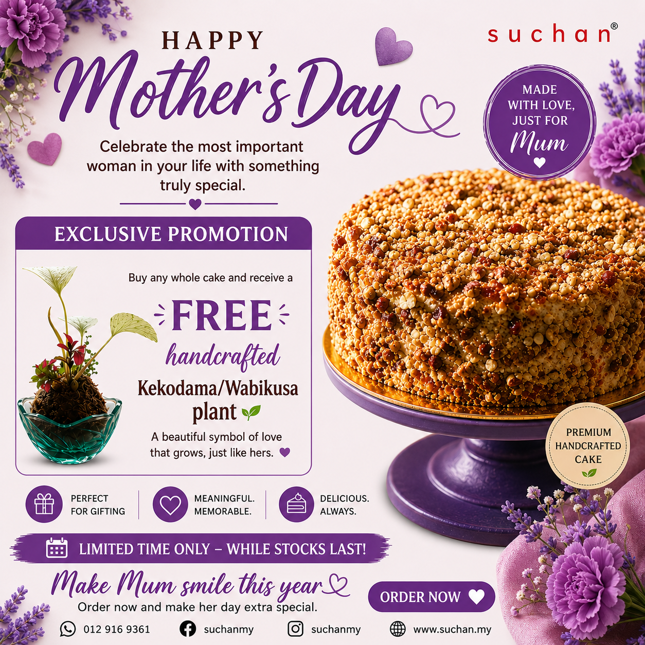 Mother's Day Promotion (Keto) - FREE Kekodama/Wabikusa plant and cooler bag... Offer ends 10 May 2026.  Pre order 3 days