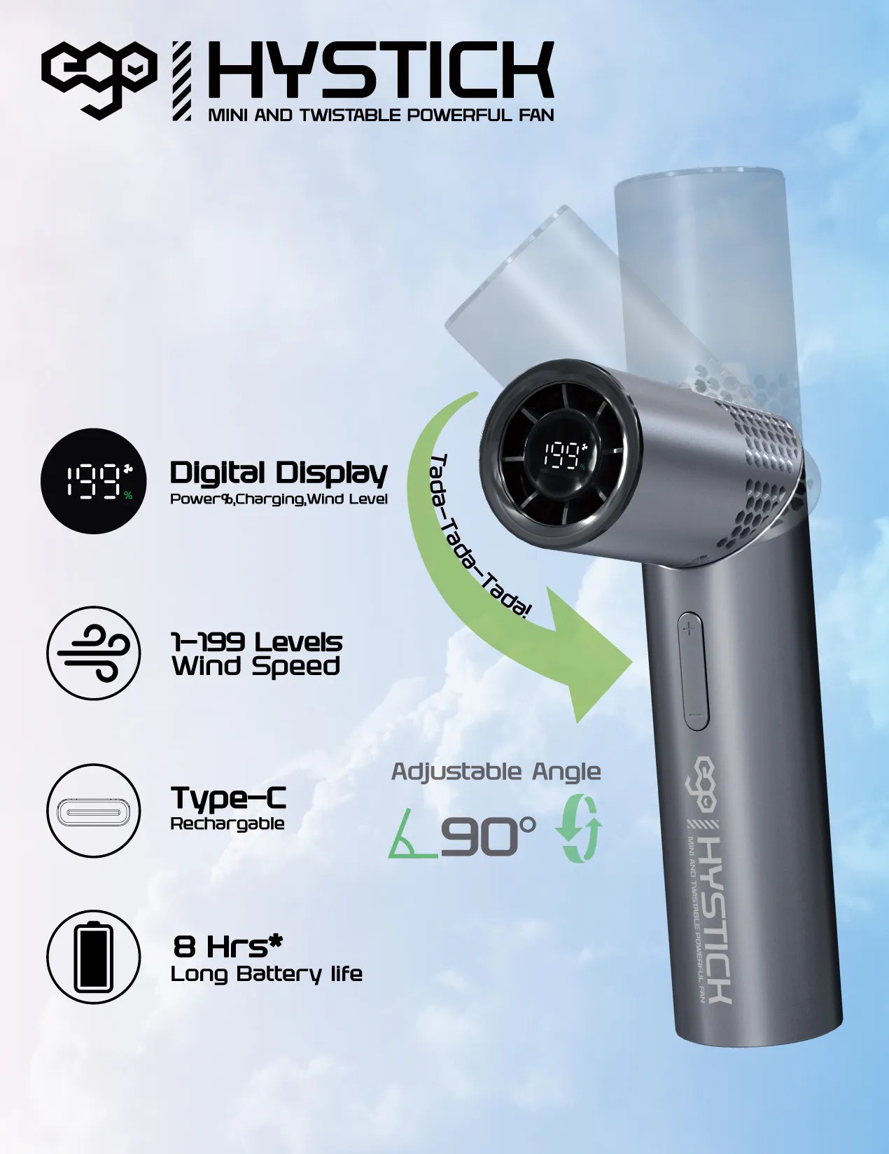 EGO HyStick 風扇 [3色選擇]