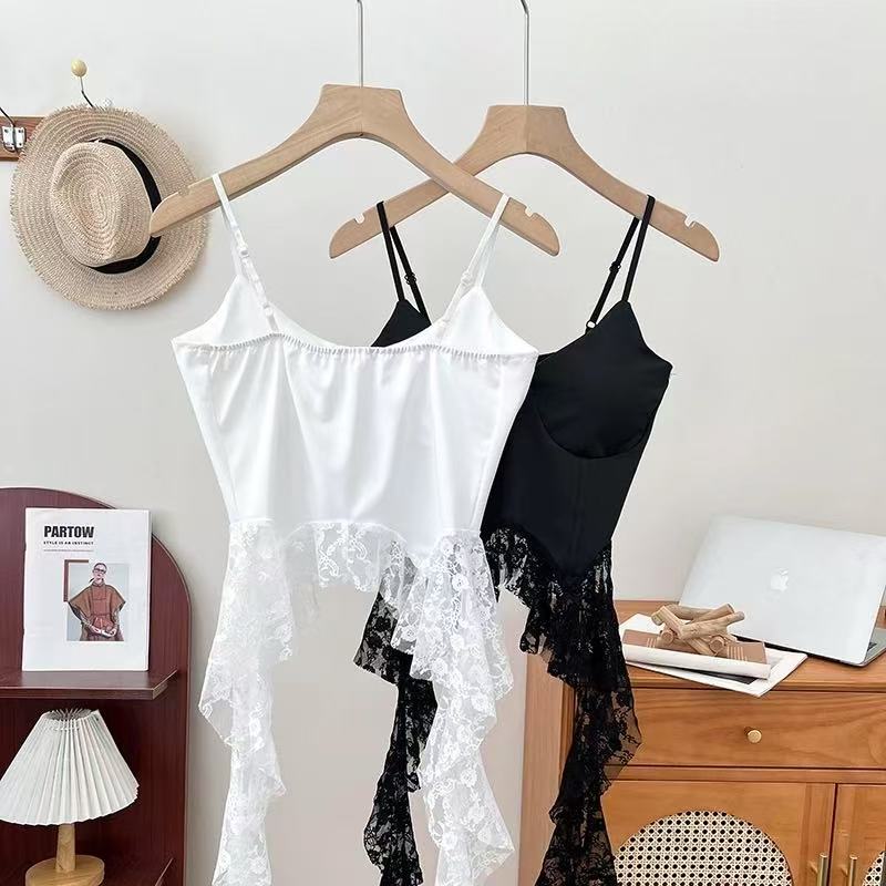 TP333飘带蕾丝背心