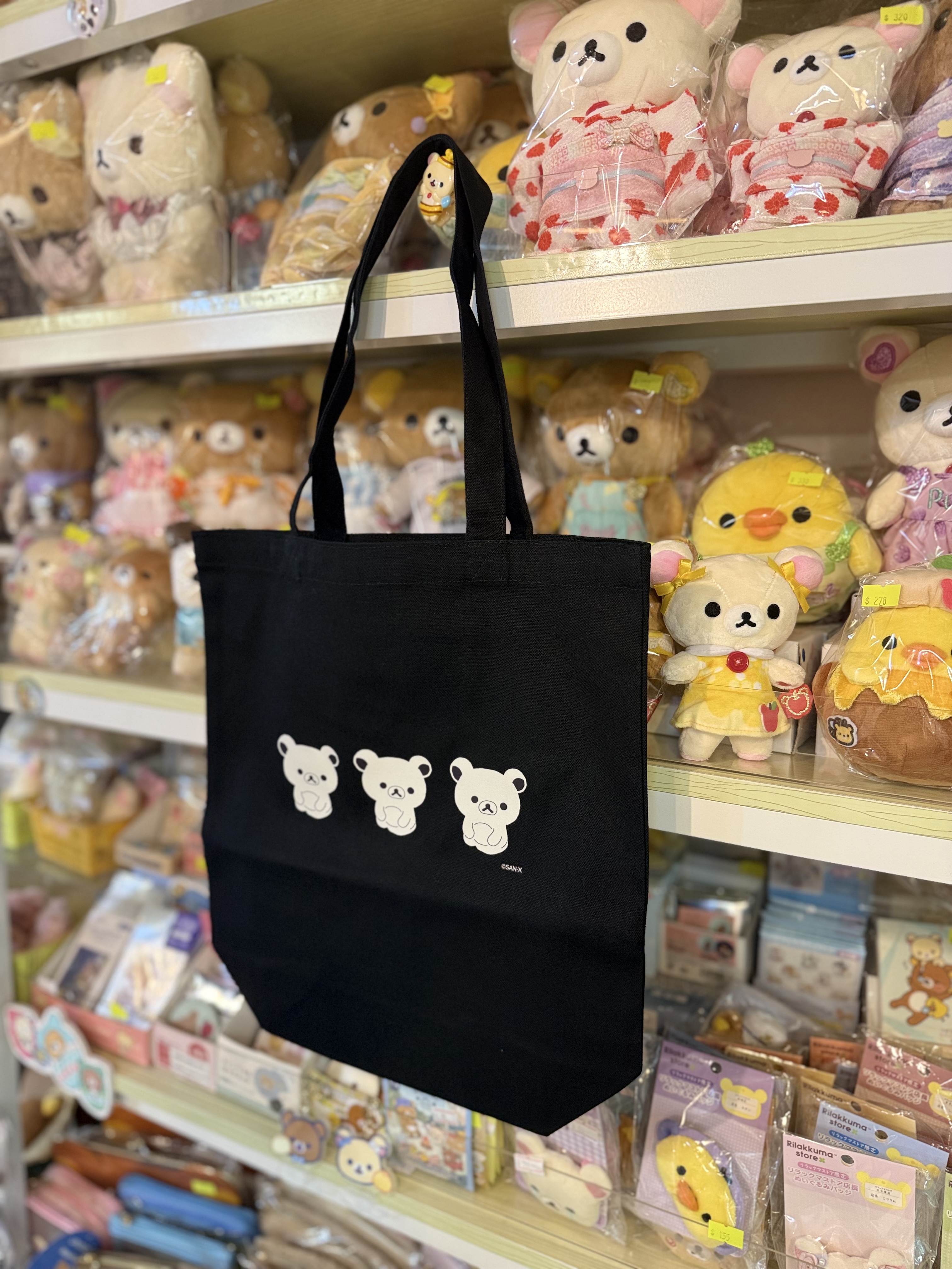 《現貨》全新日本網上限定Rilakkuma 黑白系列布袋