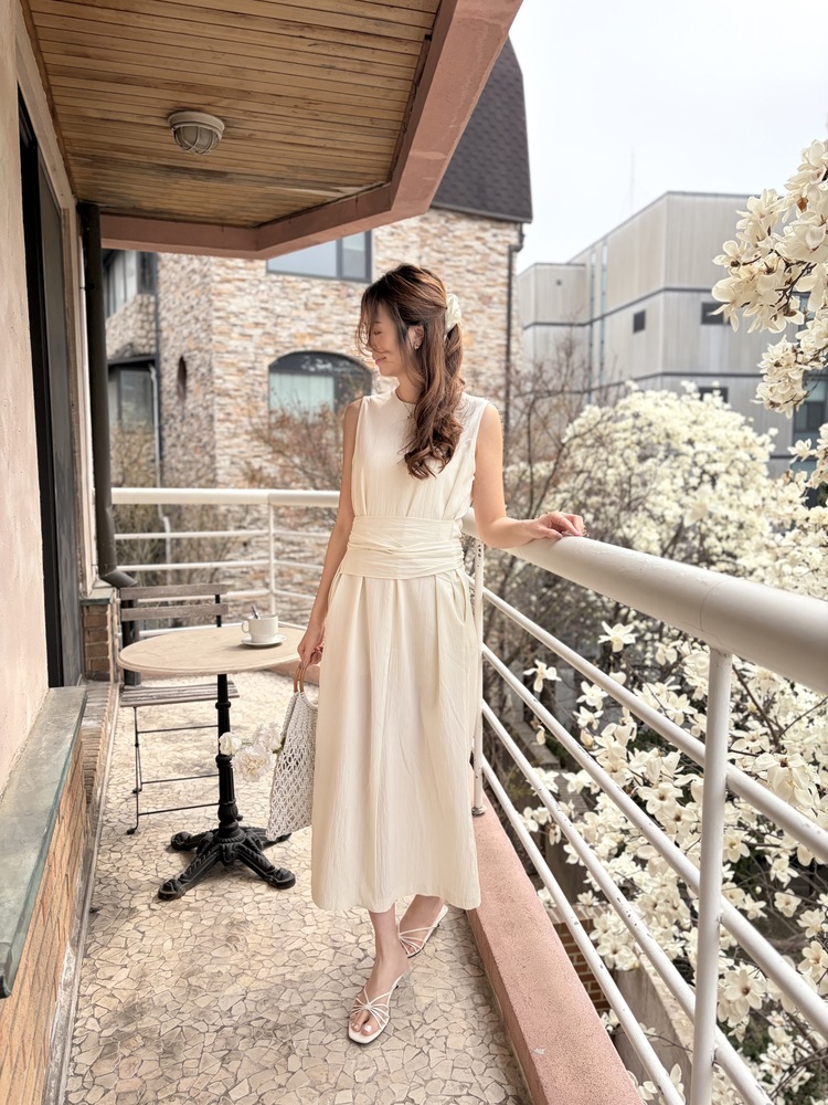 Arya Two-Way Textured Dress (Ivory)