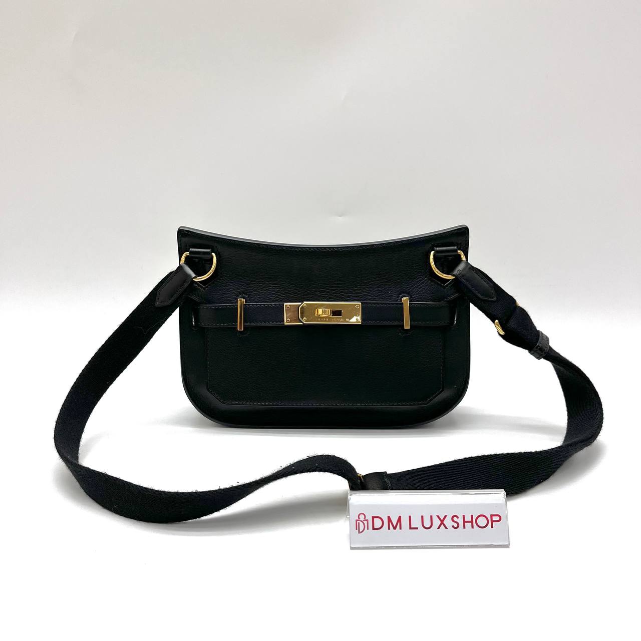 Hermes Black Calf Leather Mini Jypsiere (Stamp B)