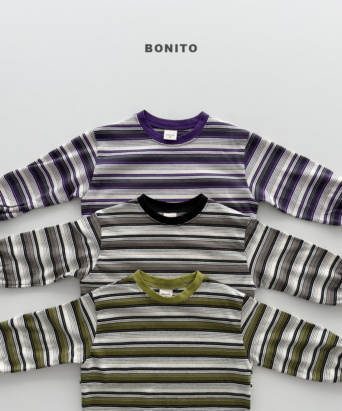 BONITO Track Stripe Ribbed Tee